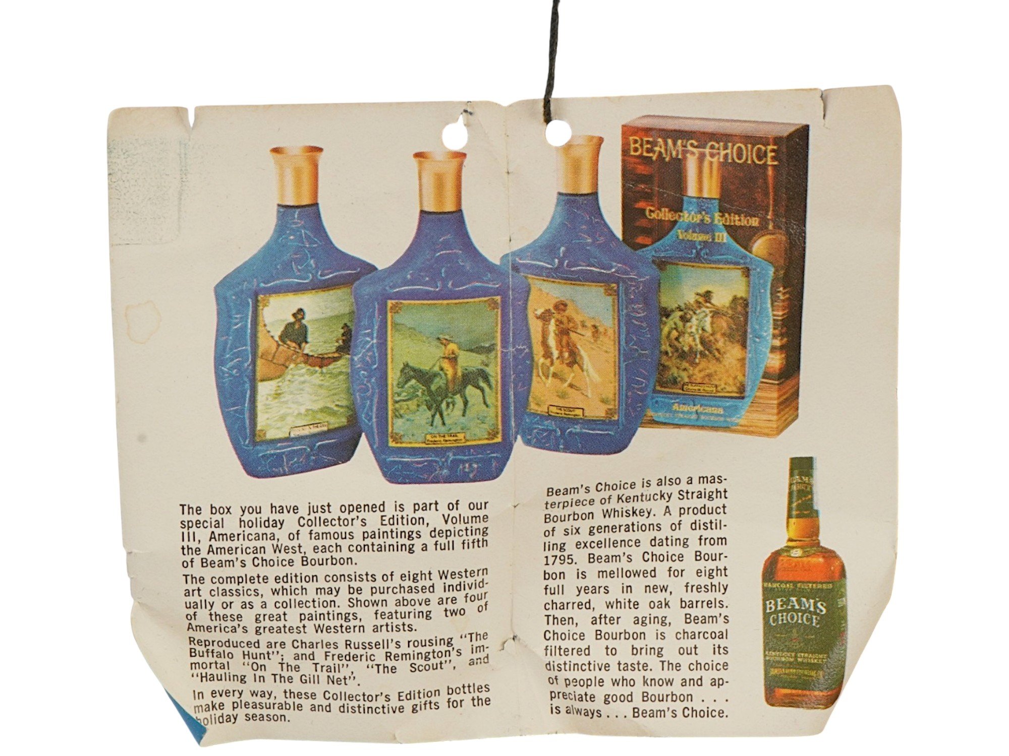 BEAMS CHOICE COLLECTORS EDITION WHISKEY BOTTLES IOB PIC-8