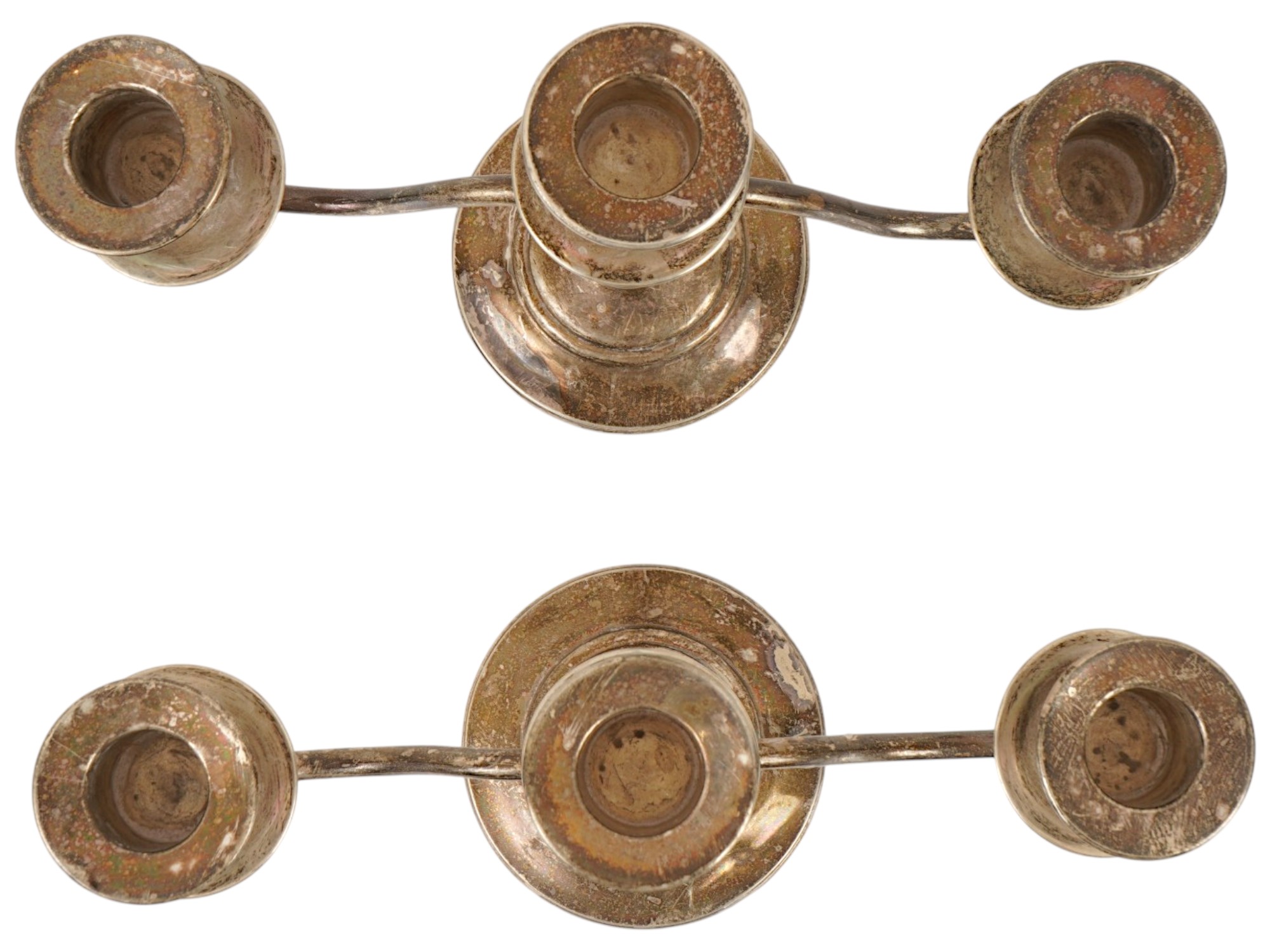 PAIR OF VINTAGE STERLING SILVER CANDELABRAS PIC-5