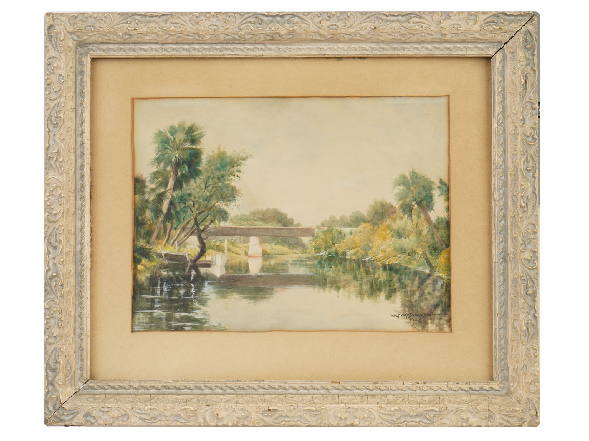 ANTIQUE AMERICAN WATERCOLOR PAINTING BY WALT MCDOUGALL PIC-