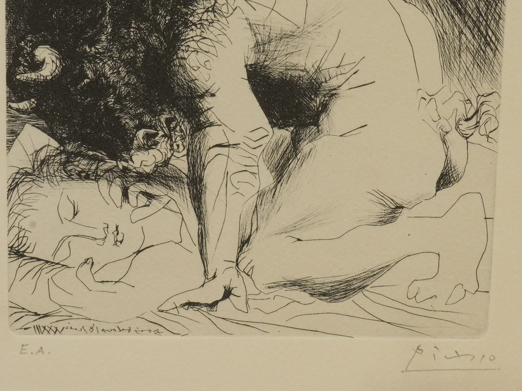 ETCHING MINOTAUR SLEEPING GIRL BY PABLO PICASSO PIC-2