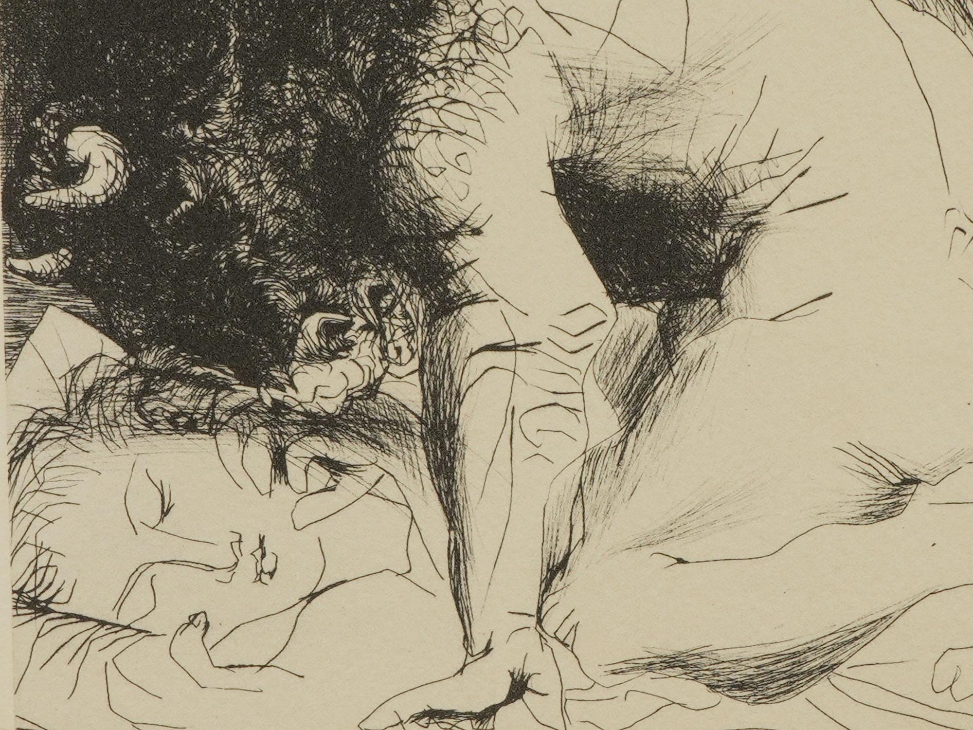 ETCHING MINOTAUR SLEEPING GIRL BY PABLO PICASSO PIC-1