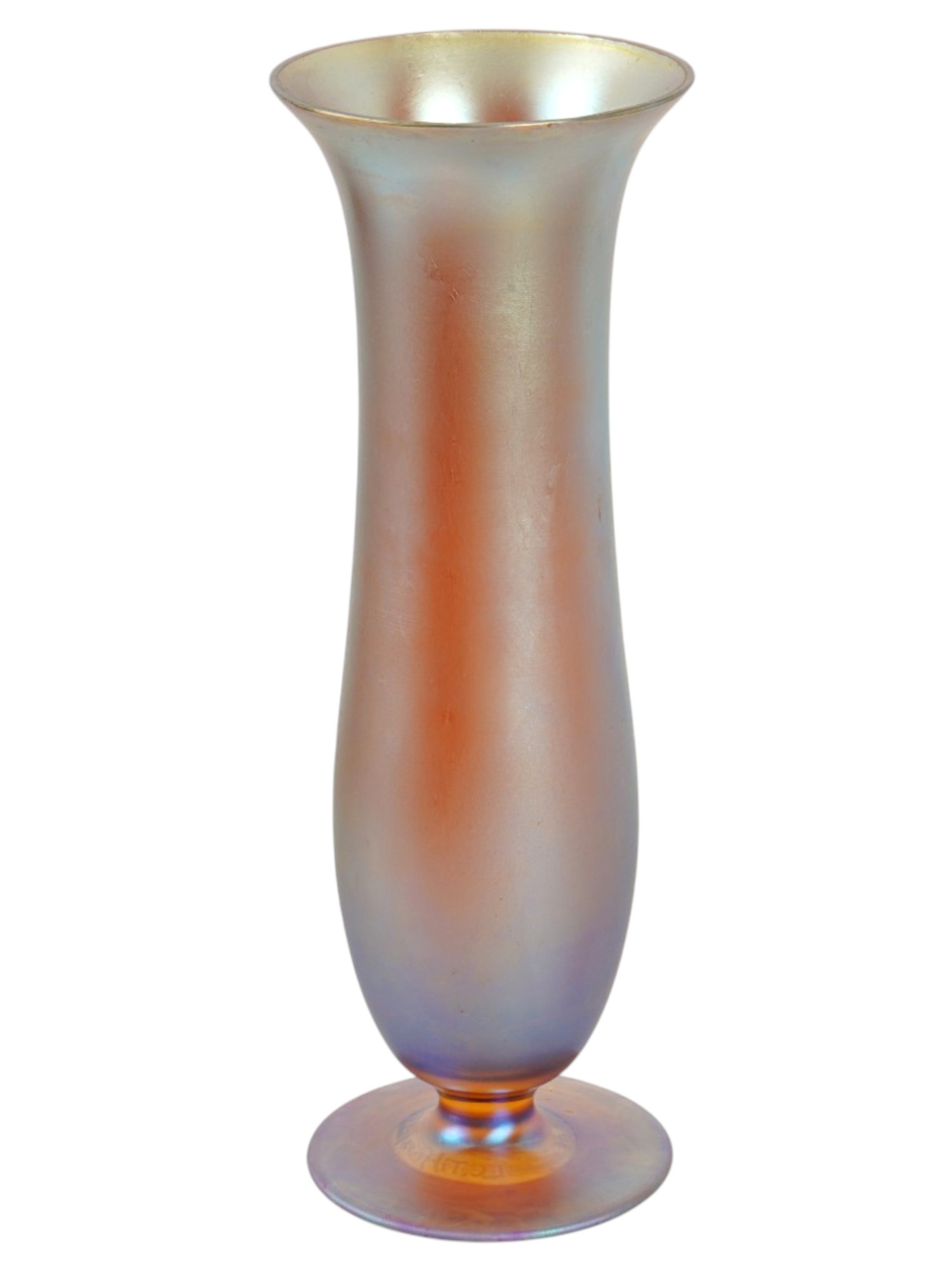 ART NOUVEAU TIFFANY STYLE FAVRILE GLASS VASE PIC-