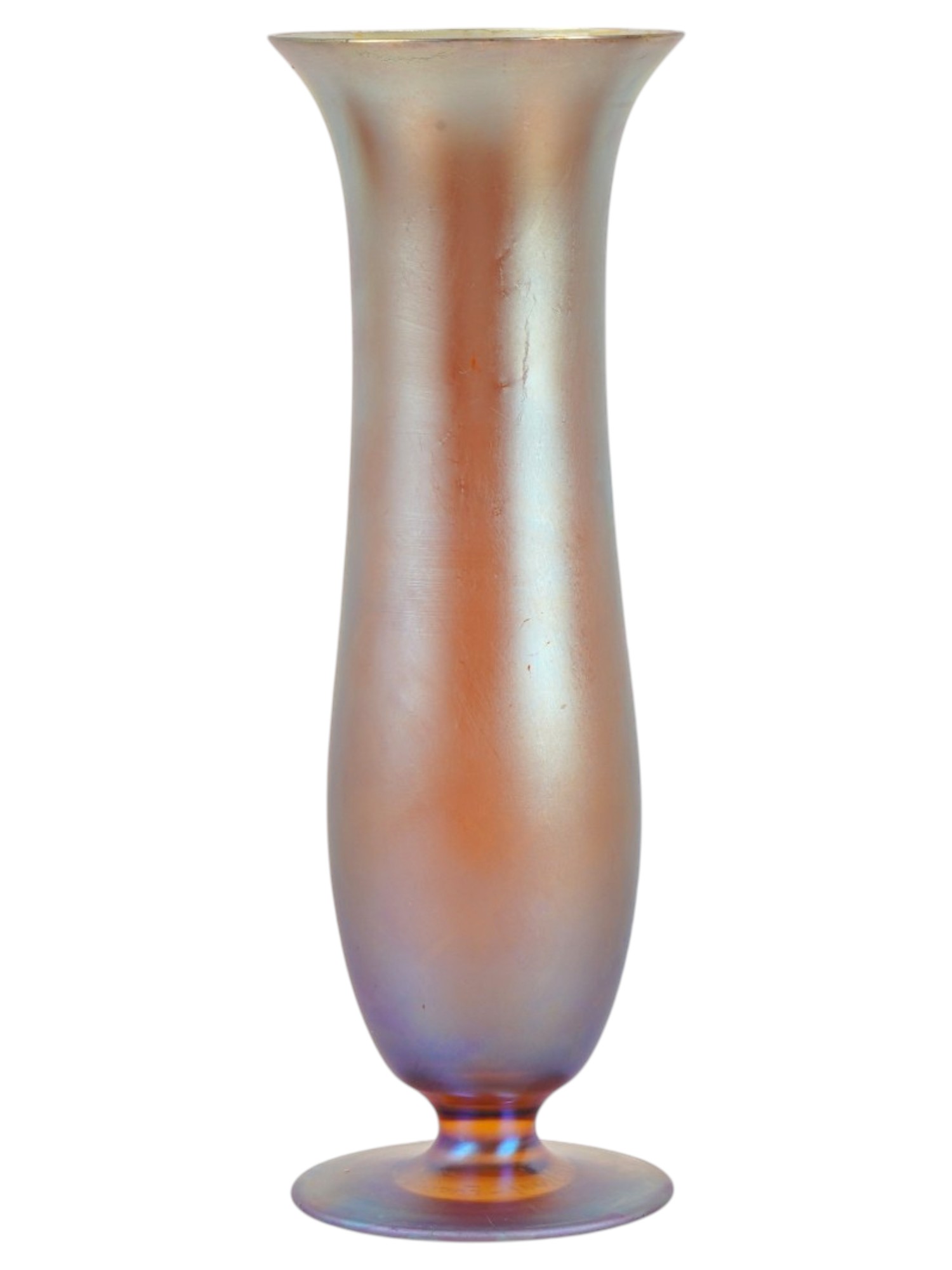 ART NOUVEAU TIFFANY STYLE FAVRILE GLASS VASE PIC-2