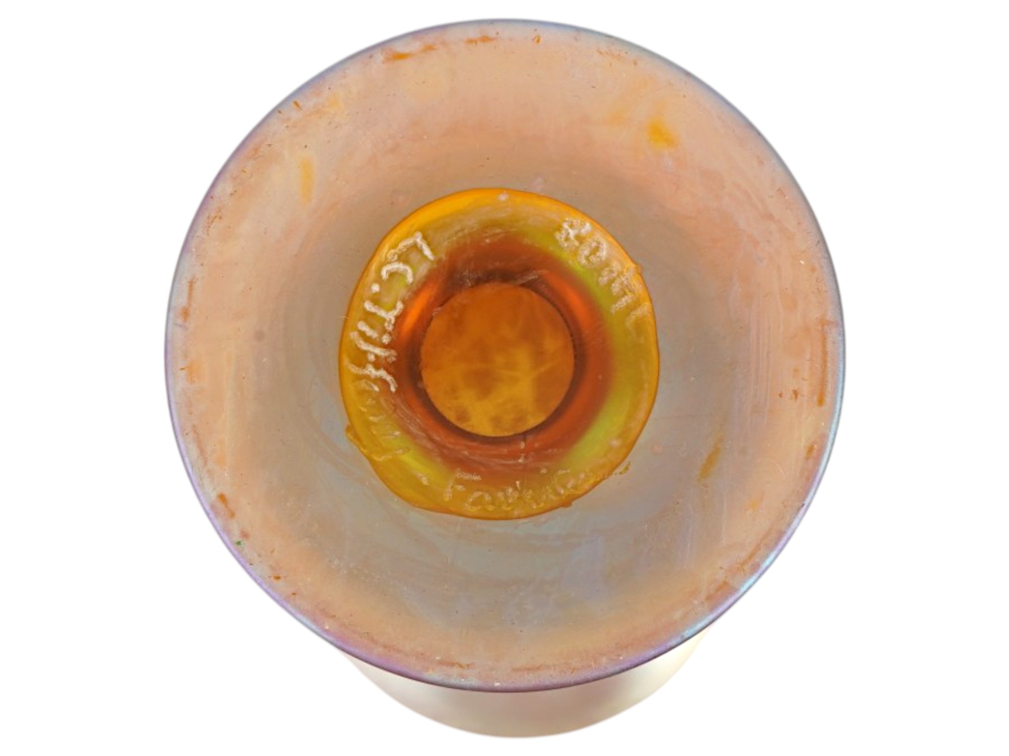 ART NOUVEAU TIFFANY STYLE FAVRILE GLASS VASE PIC-5