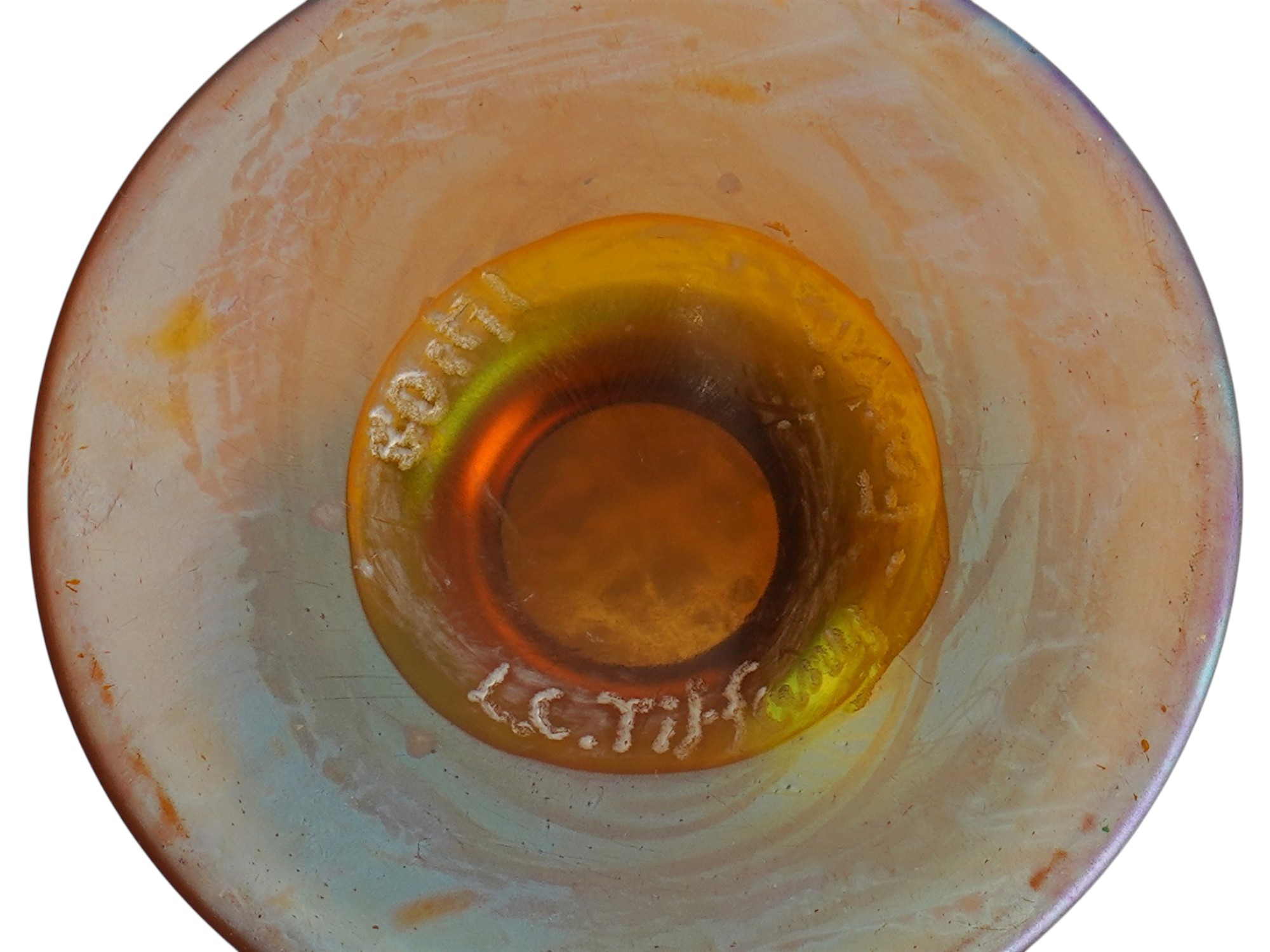 ART NOUVEAU TIFFANY STYLE FAVRILE GLASS VASE PIC-6