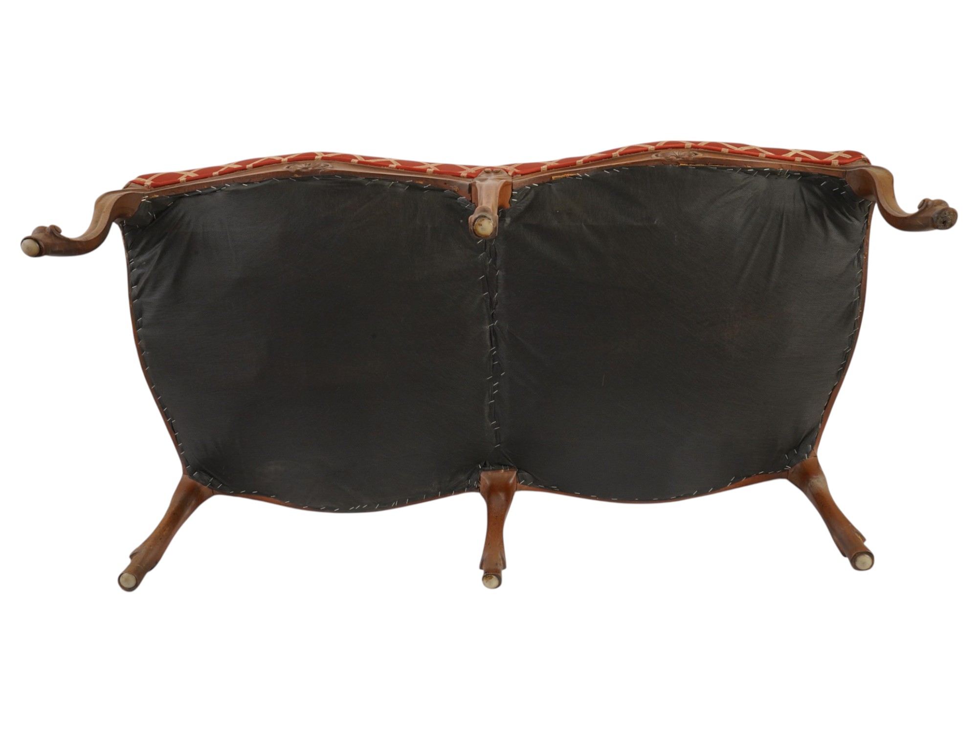 FRENCH LOUIS XV PROVINCIAL STYLE CANE BACK SETTEE PIC-6