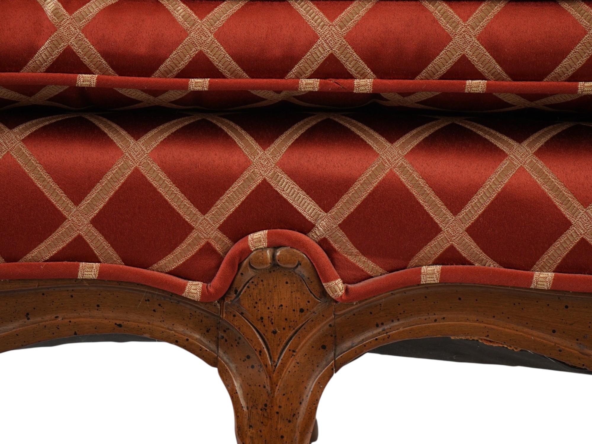 FRENCH LOUIS XV PROVINCIAL STYLE CANE BACK SETTEE PIC-8
