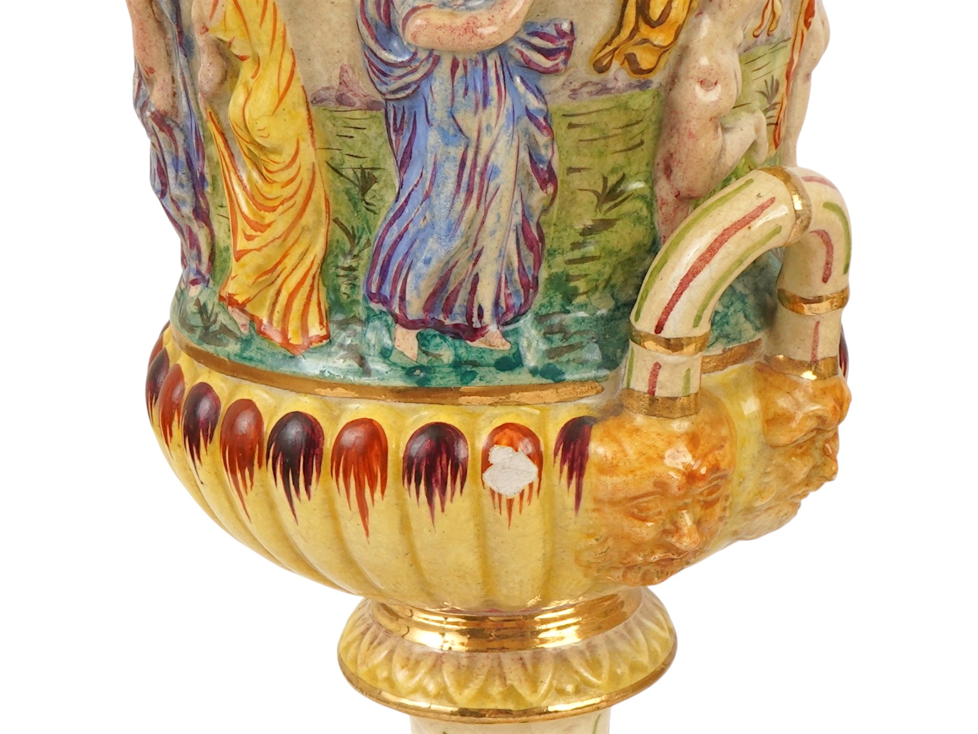 ITALIAN CAPODIMONTE PORCELAIN CUPS AND BOWL PIC-11