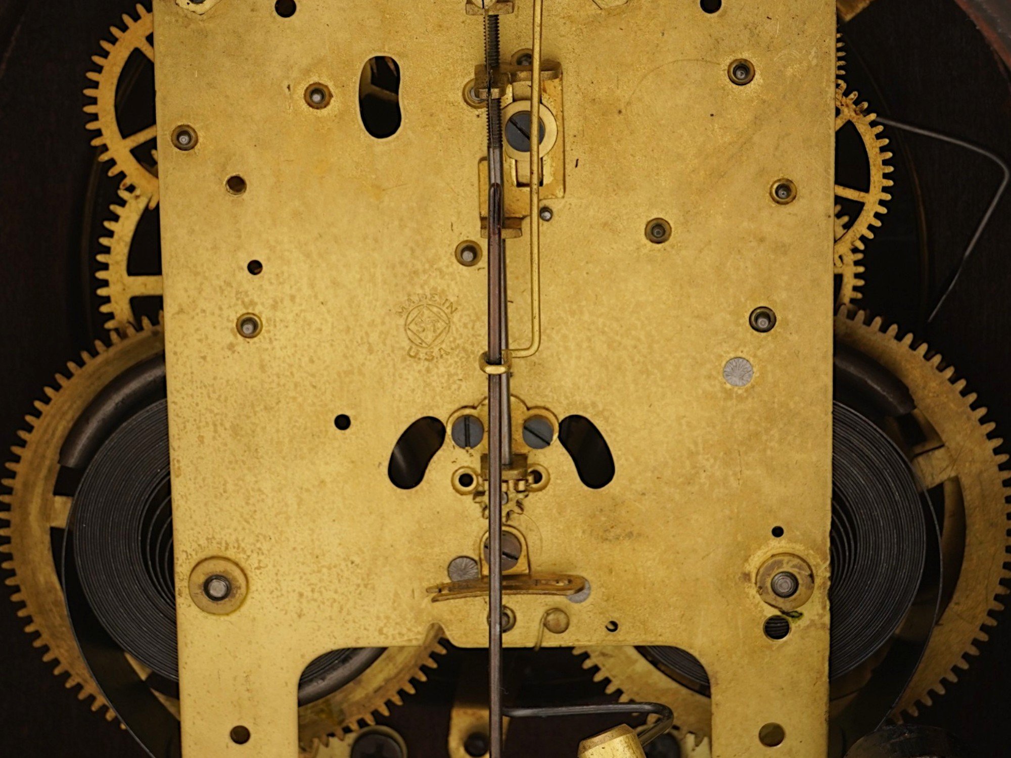 ANTIQUE AMERICAN SETH THOMAS MECHANICAL MANTEL CLOCK PIC-10