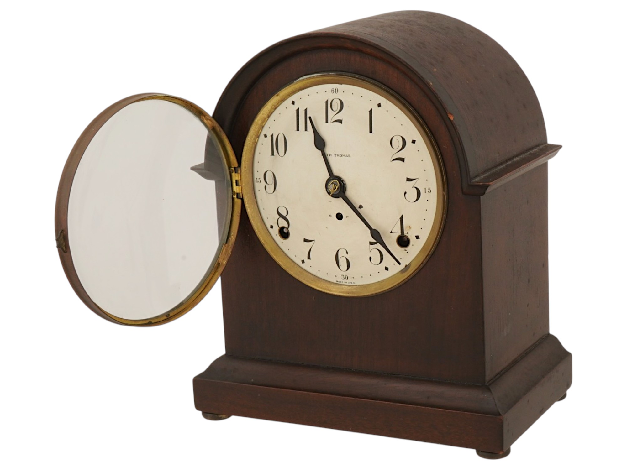 ANTIQUE AMERICAN SETH THOMAS MECHANICAL MANTEL CLOCK PIC-1