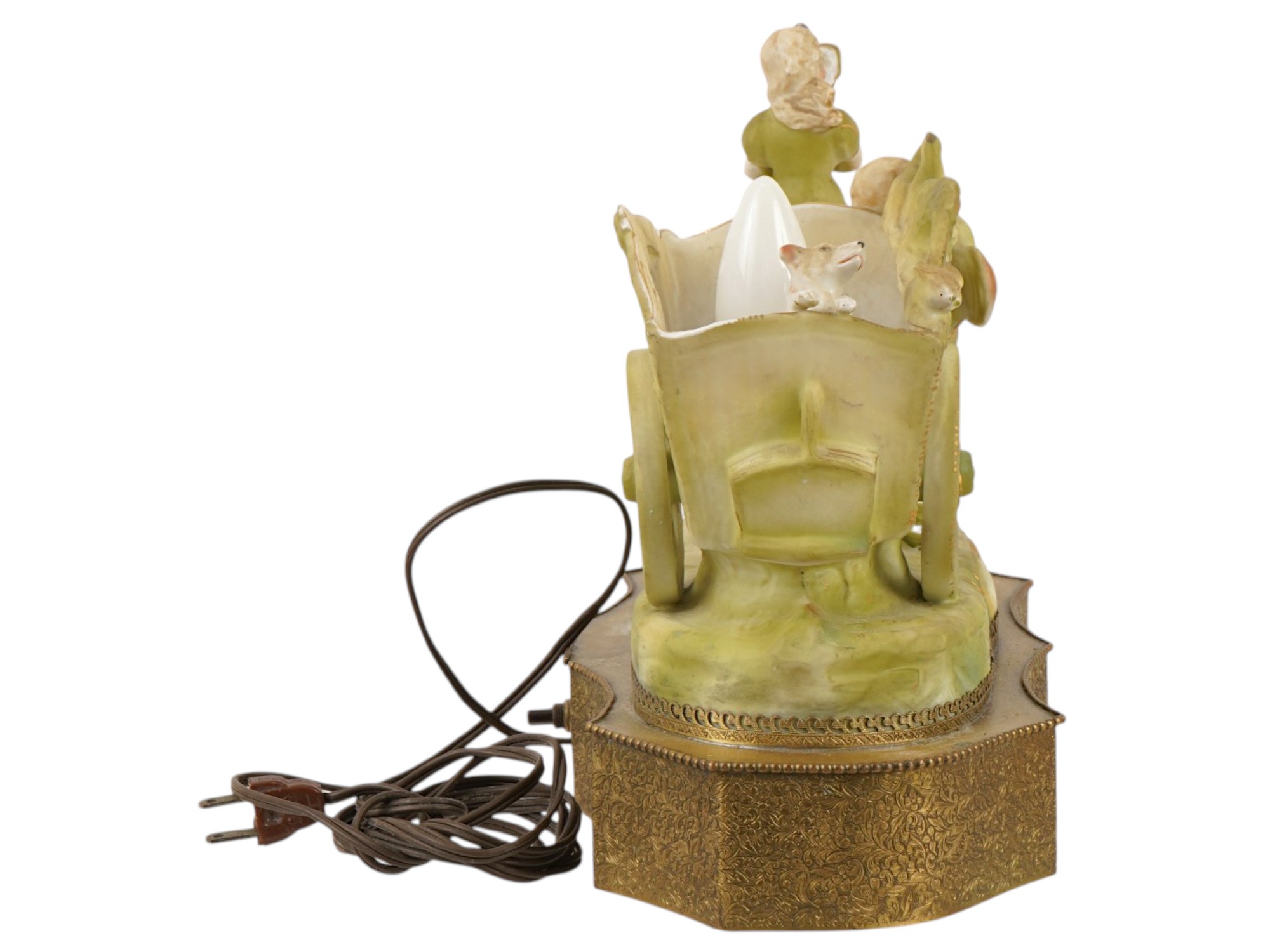 VINTAGE ITALIAN BISQUE PORCELAIN TABLE LAMP PIC-4