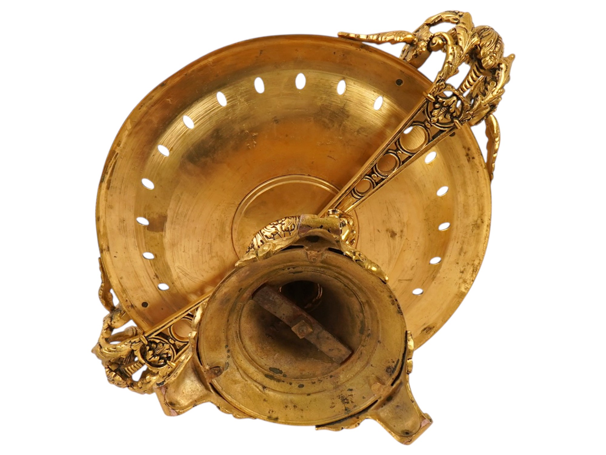 ANTIQUE FRENCH RENAISSANCE REVIVAL GILT BRONZE TAZZA PIC-6