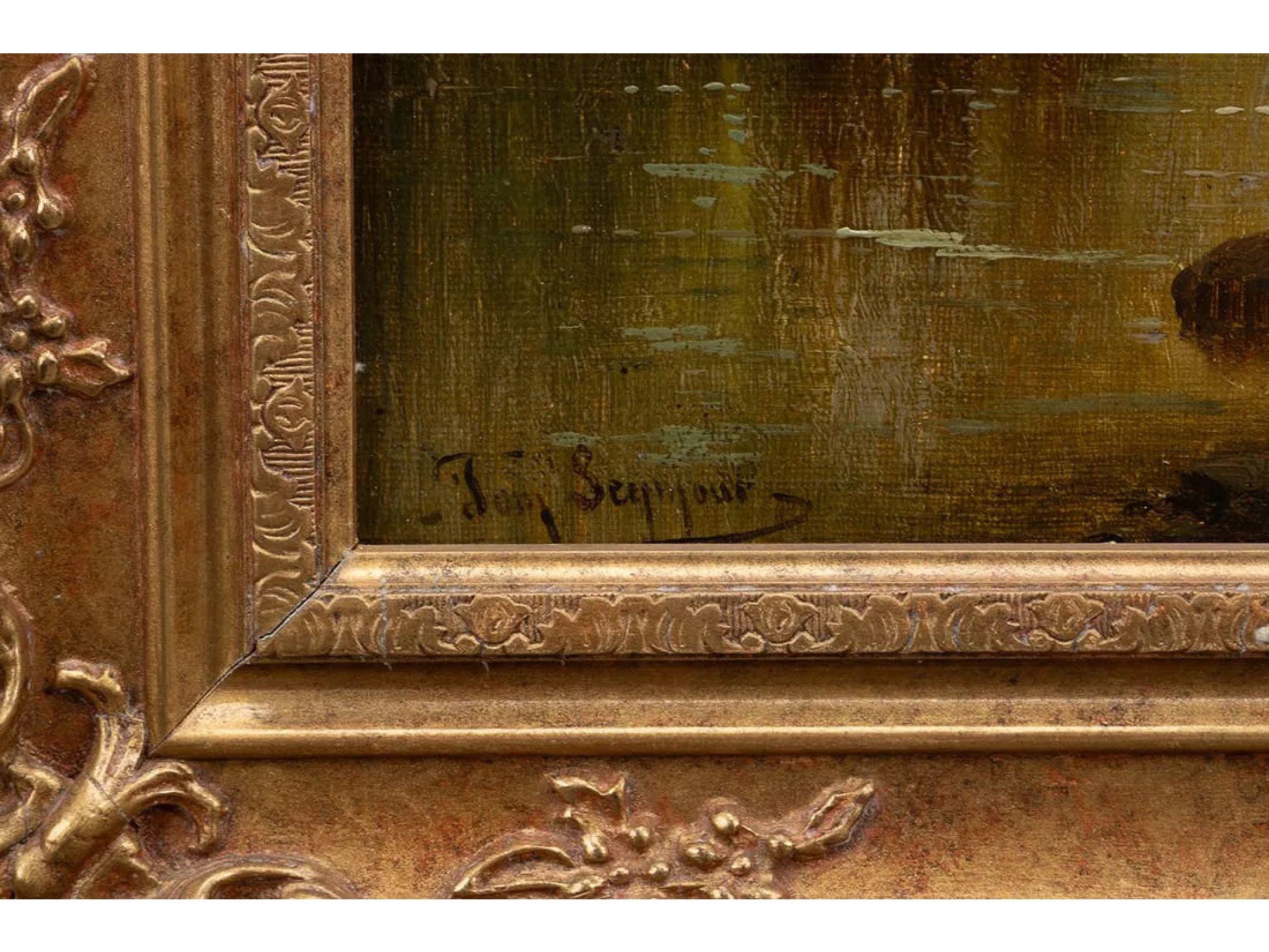 ANTIQUE 19TH C BRITISH OIL PAINTING BY TOM SEYMOUR PIC-2