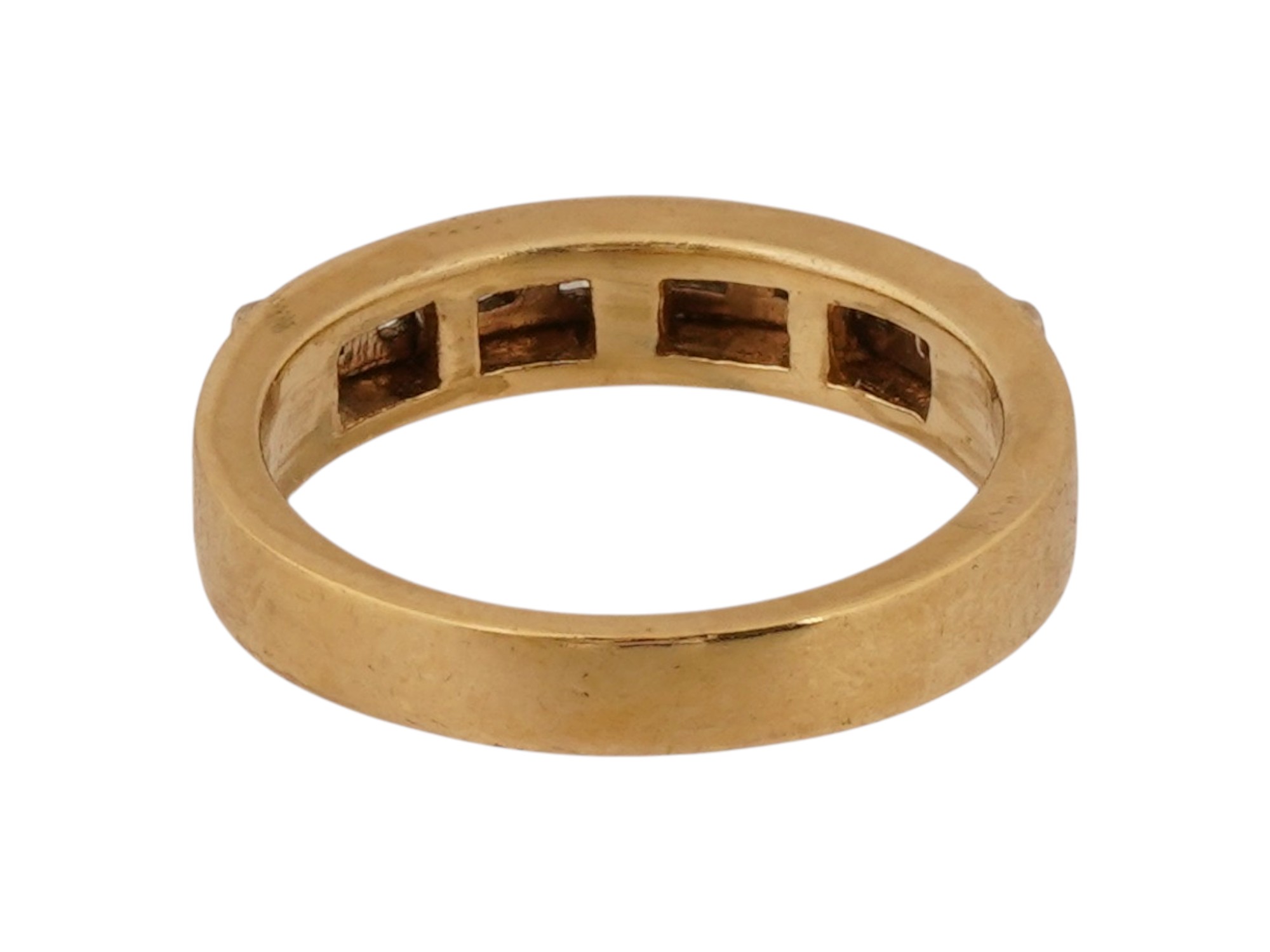 VINTAGE 14K GOLD DIAMOND ANNIVERSARY WEDDING BAND RING PIC-5