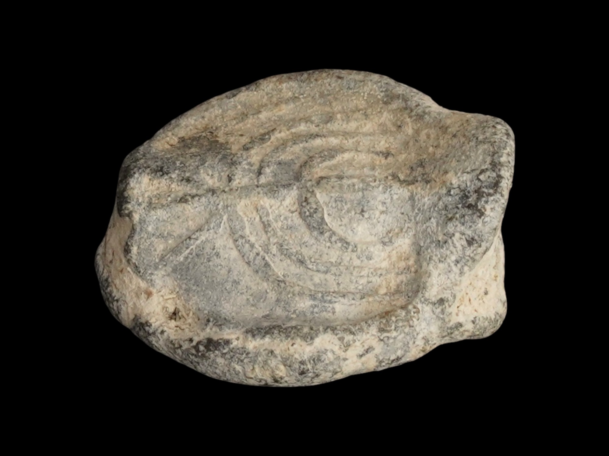ANCIENT HOLY LAND JUDAICA MENORAH LEAD STAMP SEAL PIC-1