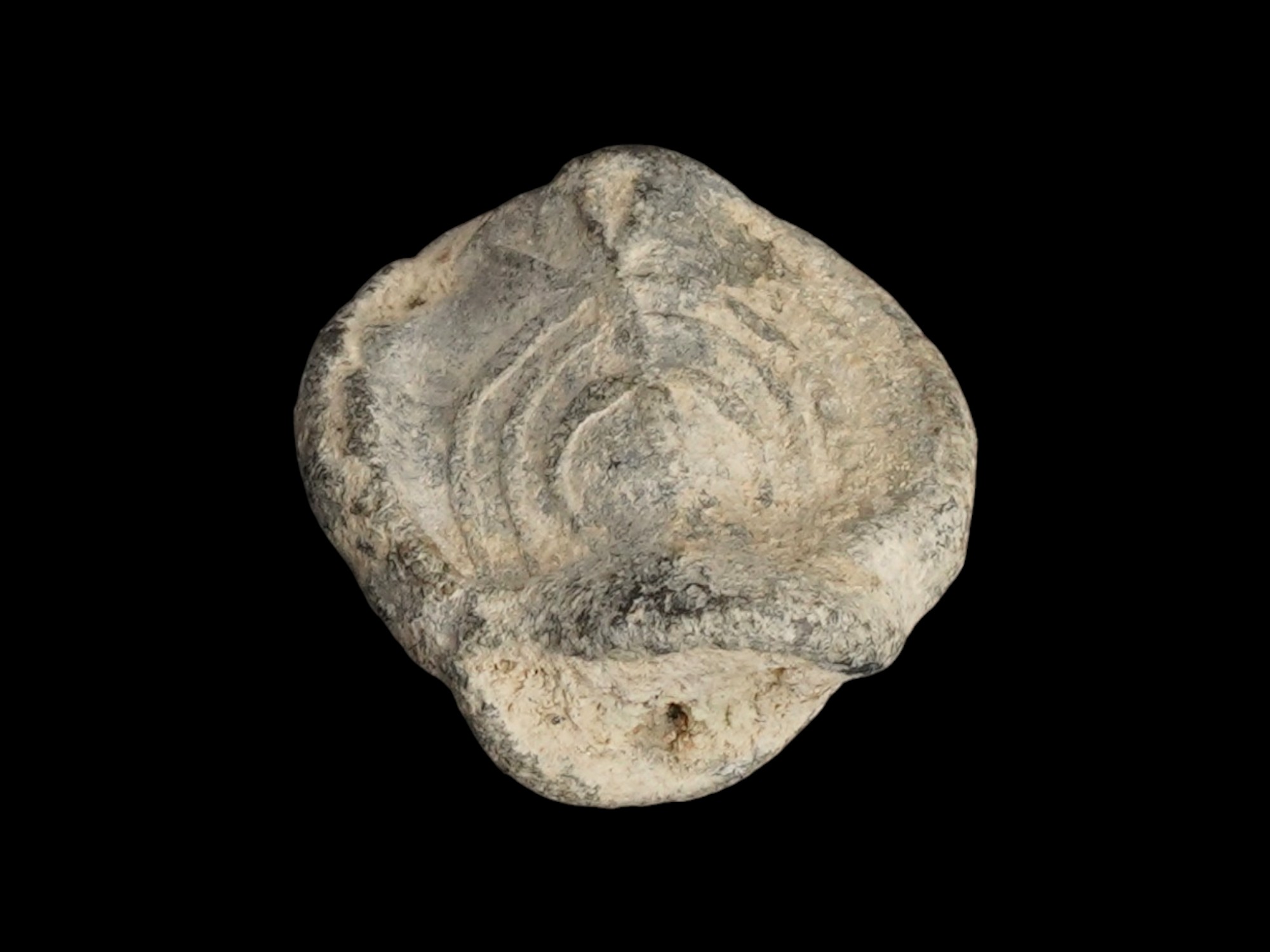 ANCIENT HOLY LAND JUDAICA MENORAH LEAD STAMP SEAL PIC-2
