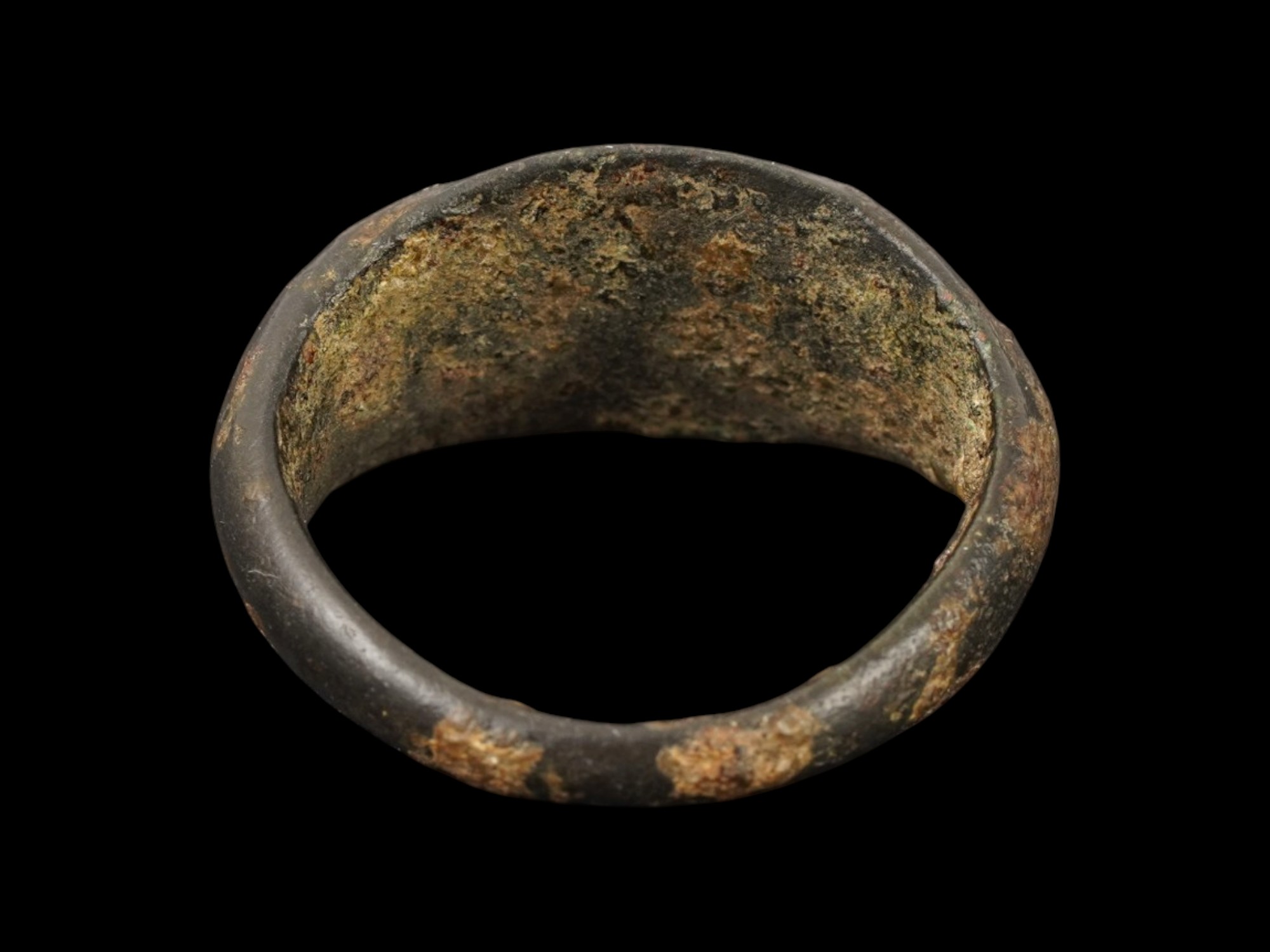 ANCIENT GREEK ENGRAVED BRONZE RING 500 TO 300 BC PIC-3
