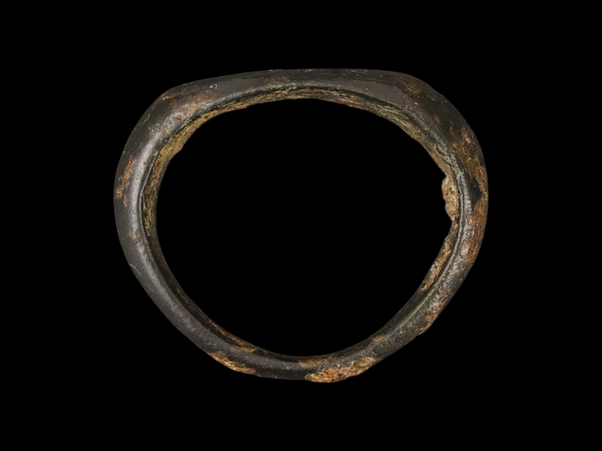 ANCIENT GREEK ENGRAVED BRONZE RING 500 TO 300 BC PIC-5