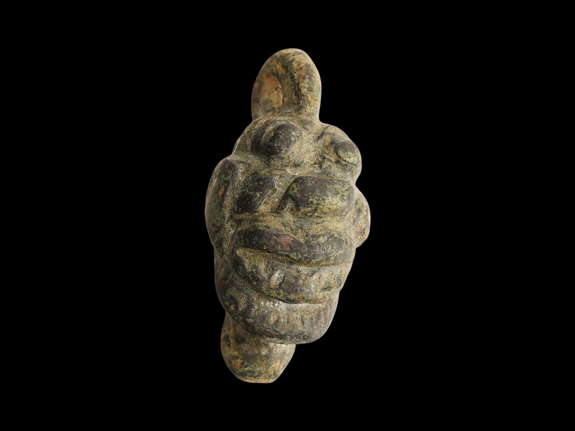 RARE ANCIENT PAZUZU DEMON GOD BRONZE PENDANT 700 500 BC PIC-