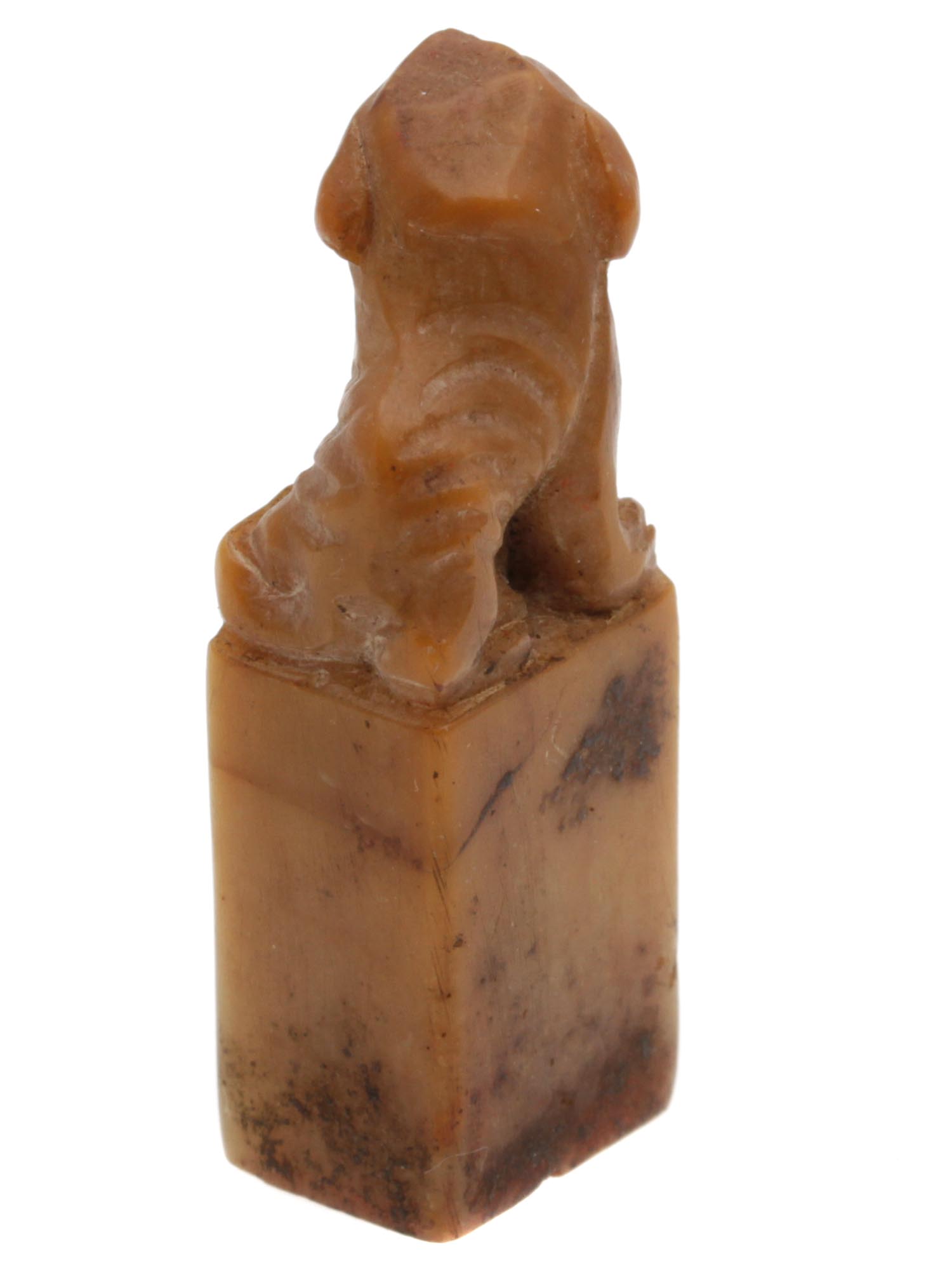 AN ANTIQUE CHINESE CARVED SOAPSTONE SEAL PIC-2