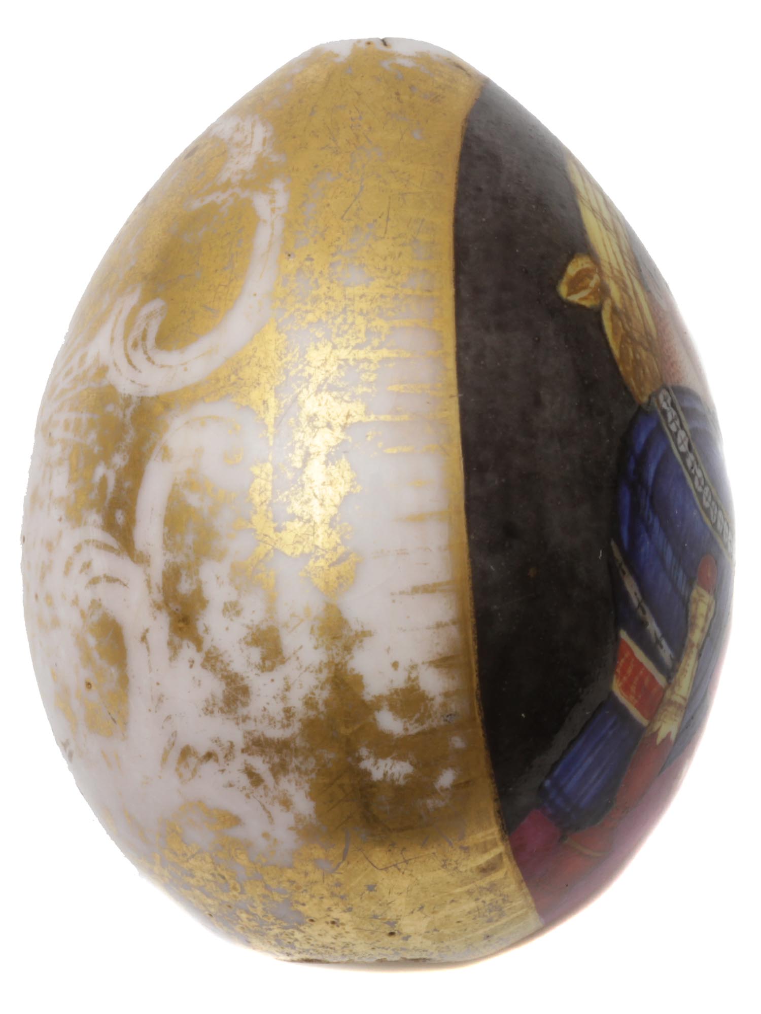 AN ANTIQUE RUSSIAN IMPERIAL PORCELAIN EASTER EGG PIC-3