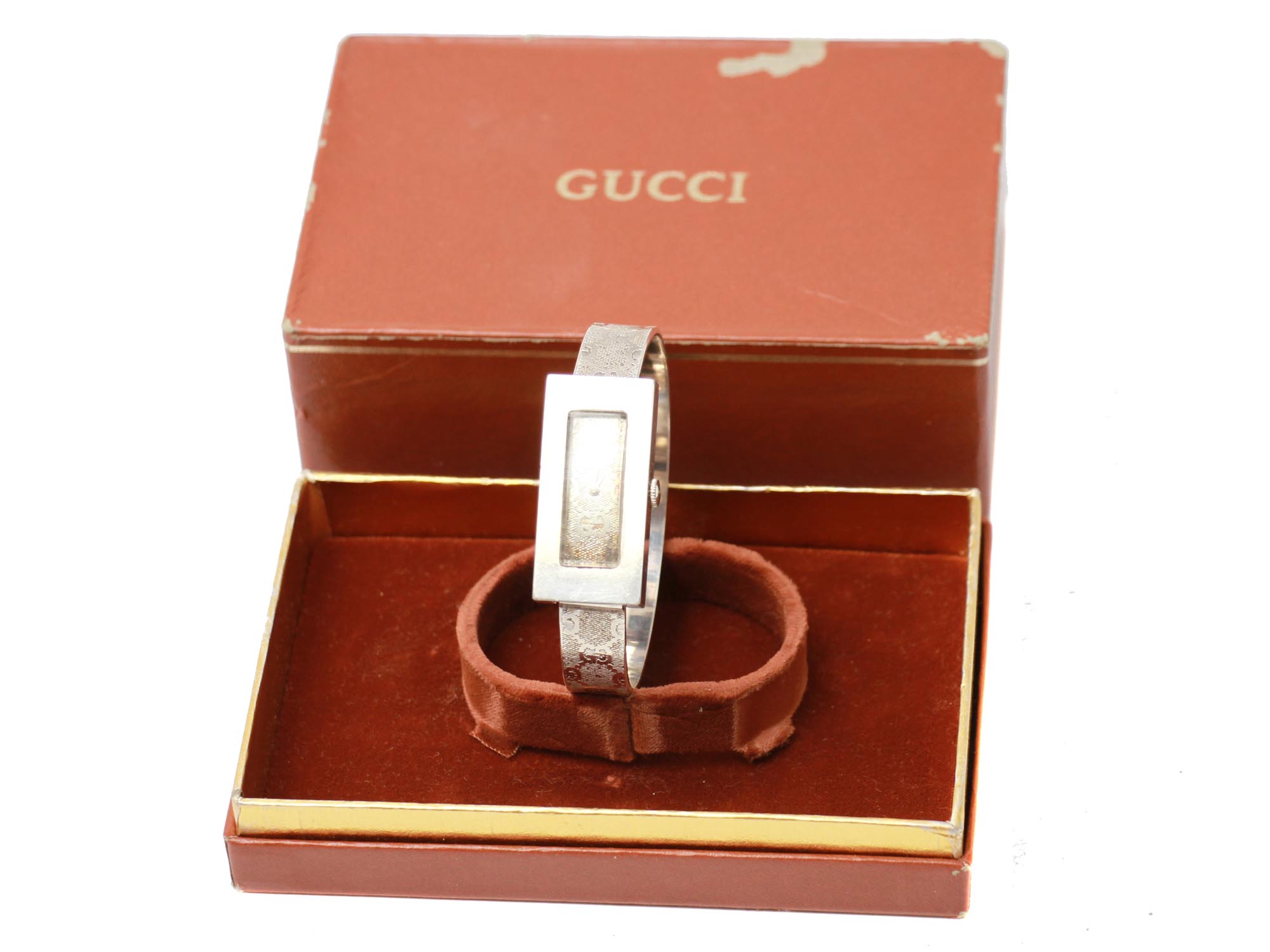 VINTAGE GUCCI BRACELET WATCH SILVER-COLOR IOB PIC-0