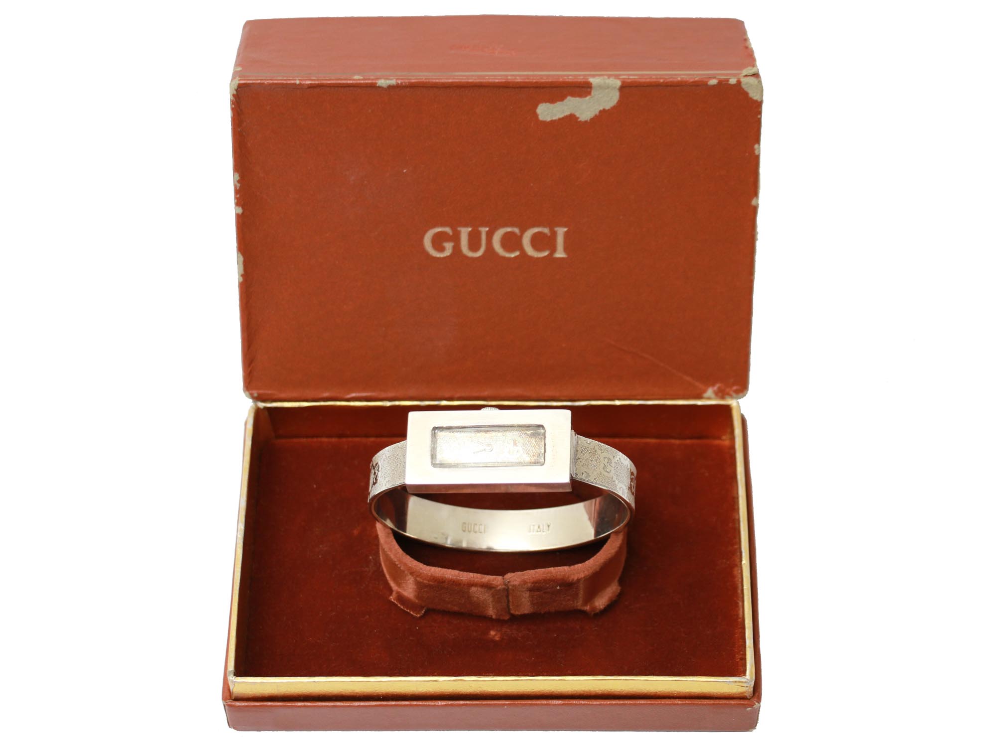 VINTAGE GUCCI BRACELET WATCH SILVER-COLOR IOB PIC-1