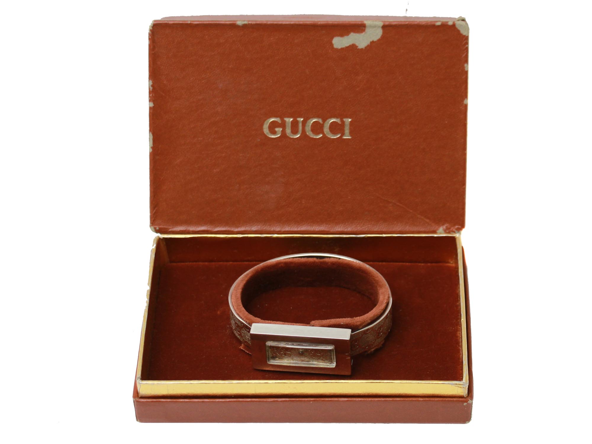 VINTAGE GUCCI BRACELET WATCH SILVER-COLOR IOB PIC-2