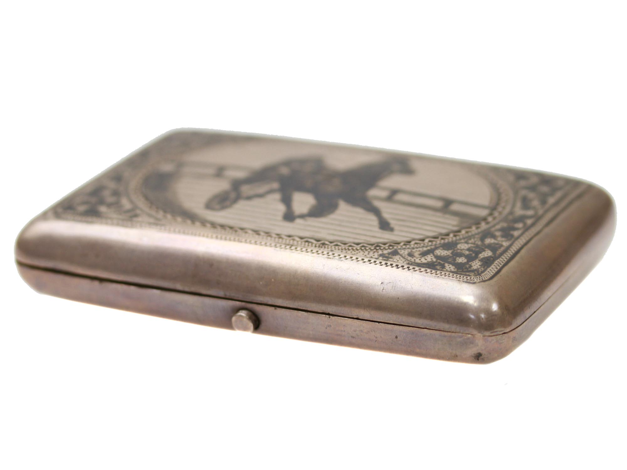 A RUSSIAN CIGARETTE CASE 84 SILVER NIELLO 1901 PIC-1