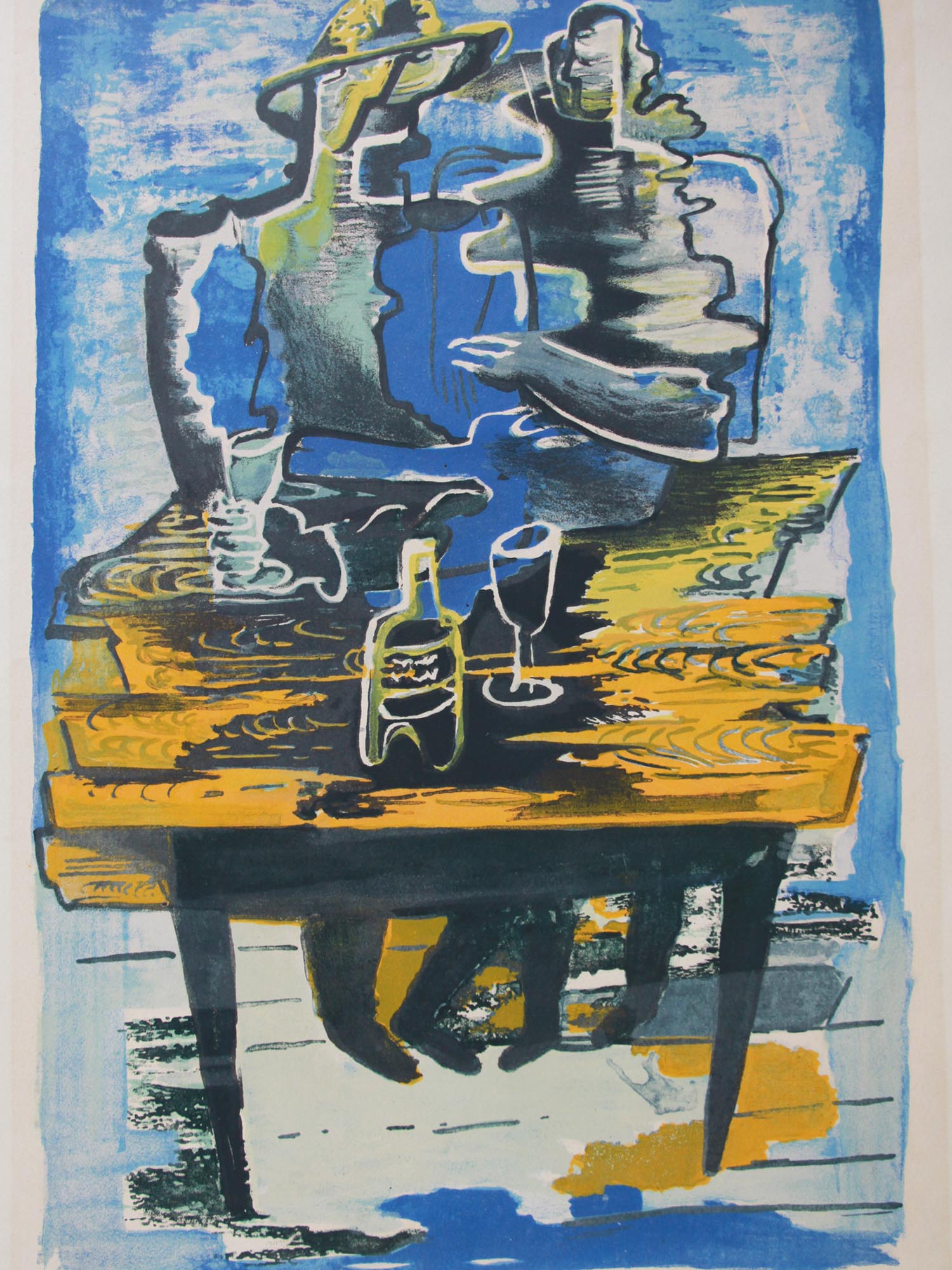 AN ORIGINAL OSSIP ZADKINE SIGNED COLOR LITHOGRAPH PIC-1