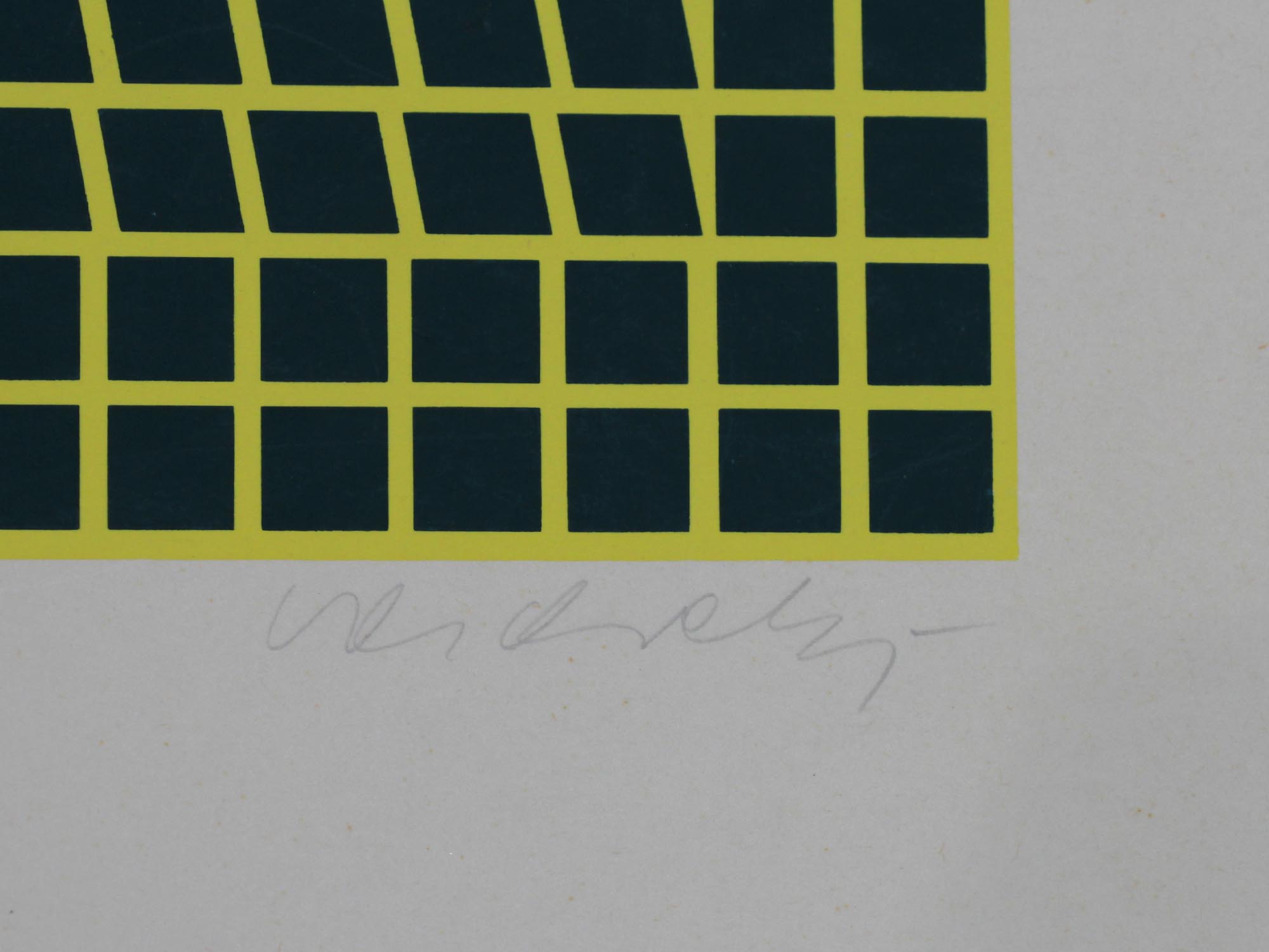 A VINTAGE SIGNED VICTOR VASARELY ART LITHOGRAPH PIC-3