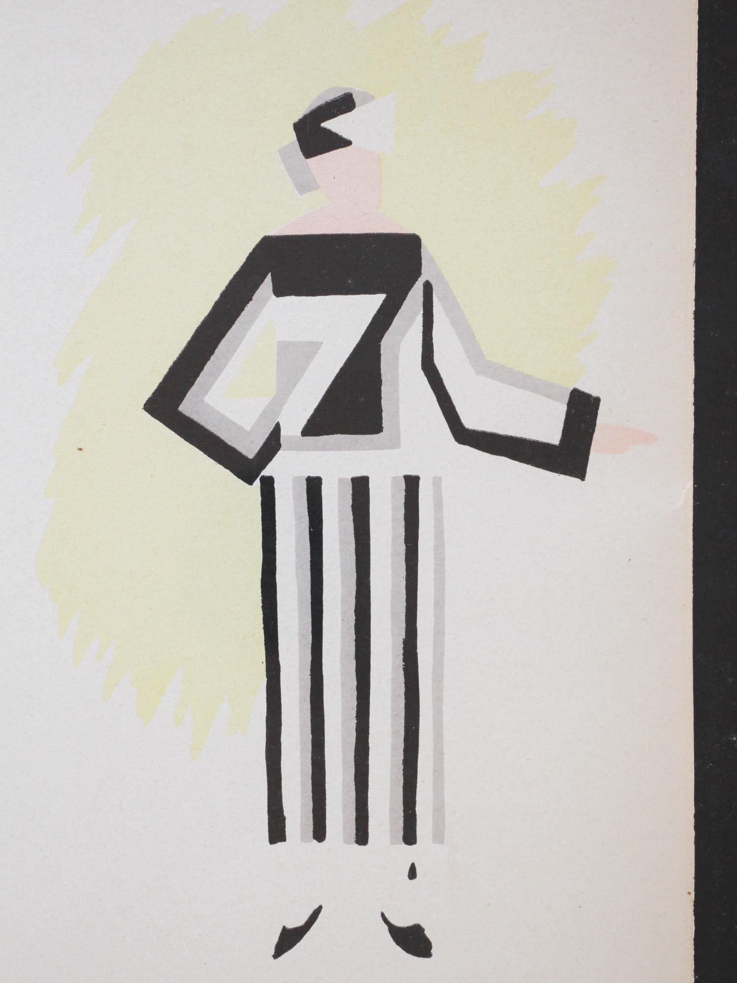 FRENCH FASHION PRINT POCHOIR BY SONIA DELAUNAY PIC-3