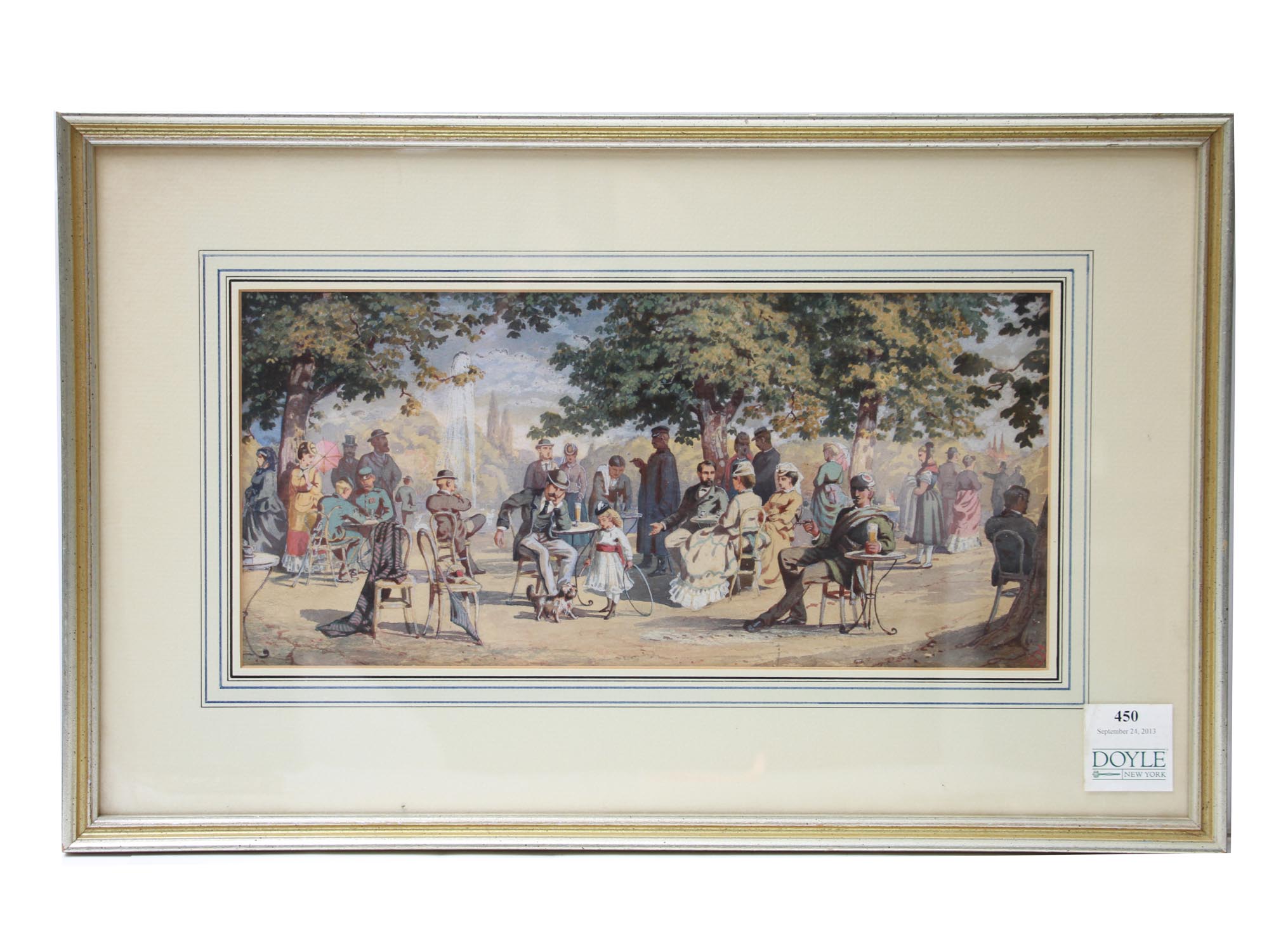 19TH CENTURY FRENCH SCHOOL WATERCOLOR PAINTING PIC-0