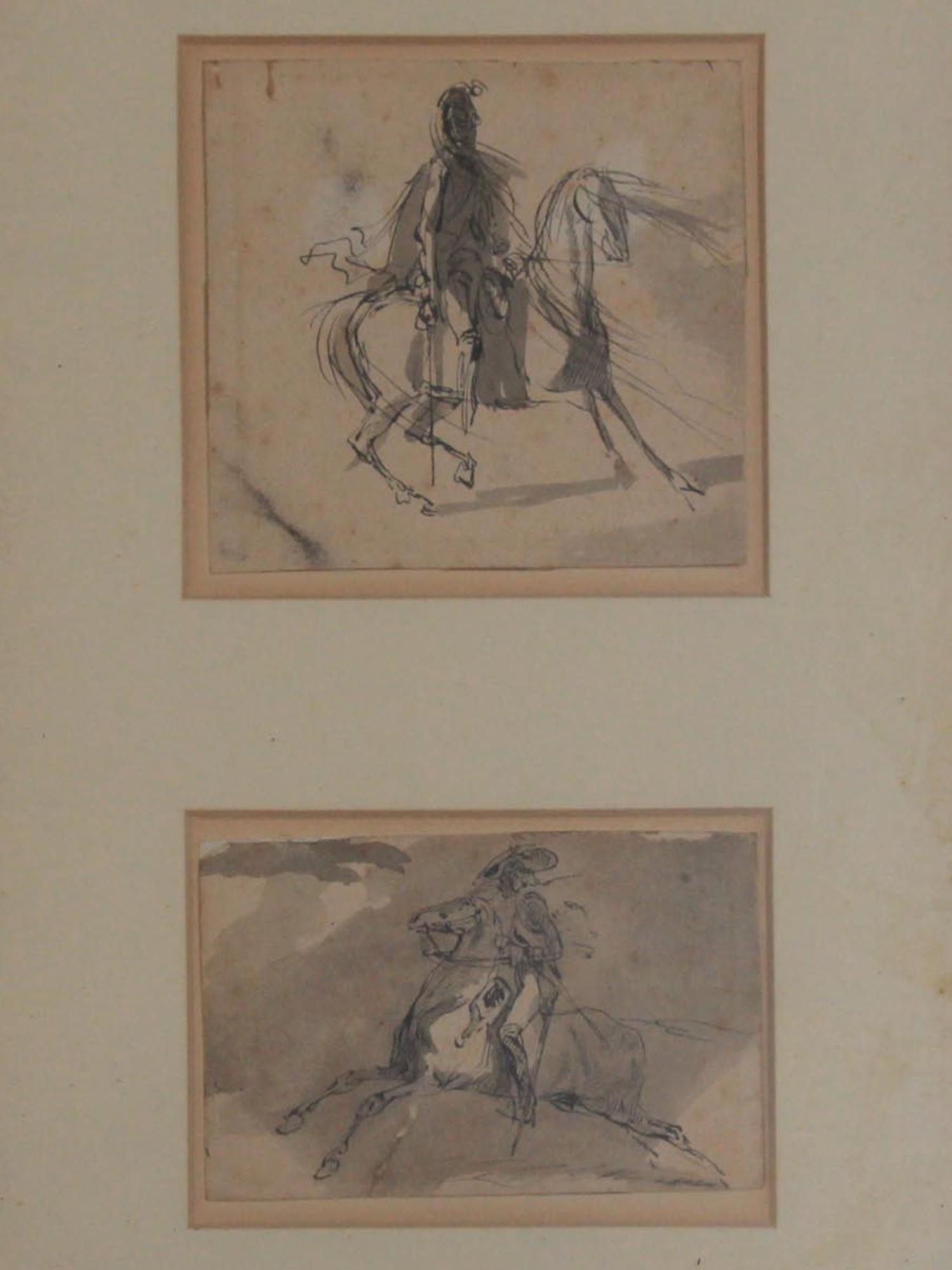 ANTIQUE FRENCH PAINTING AFTER THEODORE GERICAULT PIC-1