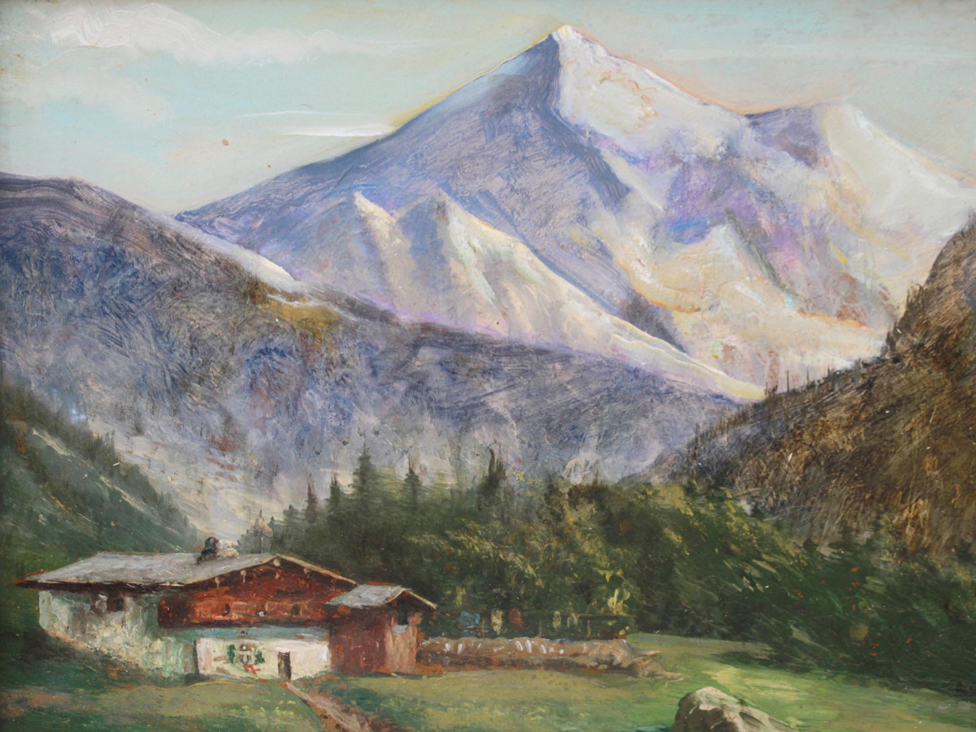 AN OIL PAINTING MOUNTAIN VIEW BY VLADIMIR MIRONOV PIC-1