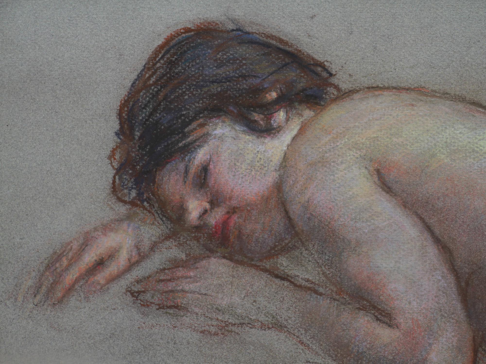 AMERICAN PASTEL PAINTING PORTRAIT BY MARY CASSATT PIC-3