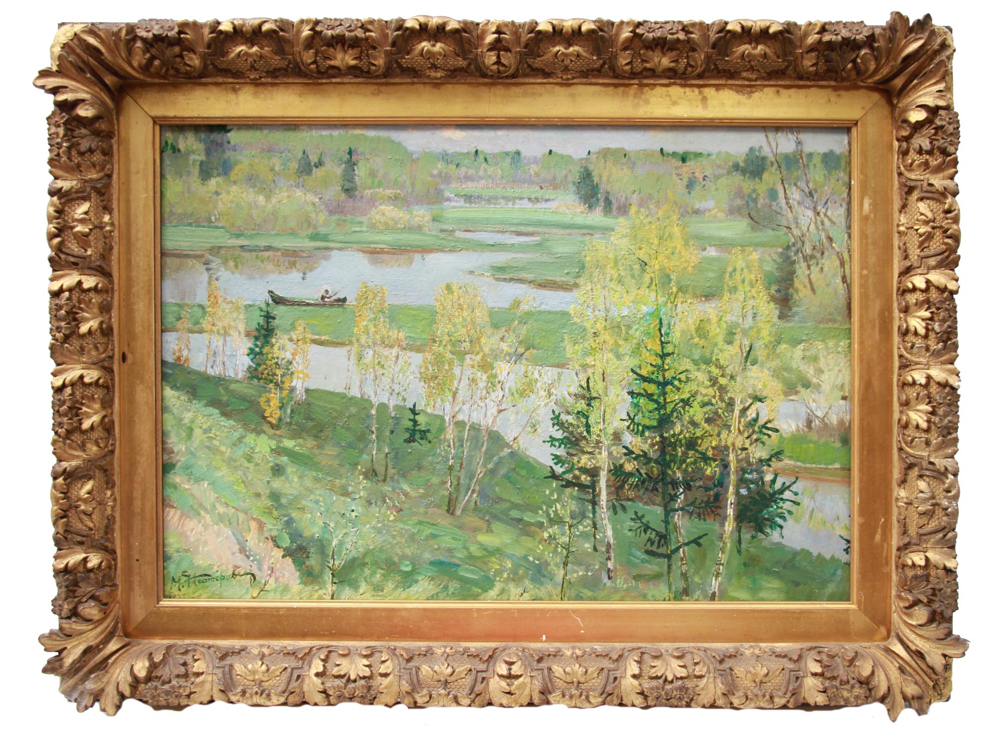 A RUSSIAN OIL PAINTING BY MIKHAIL NESTEROV