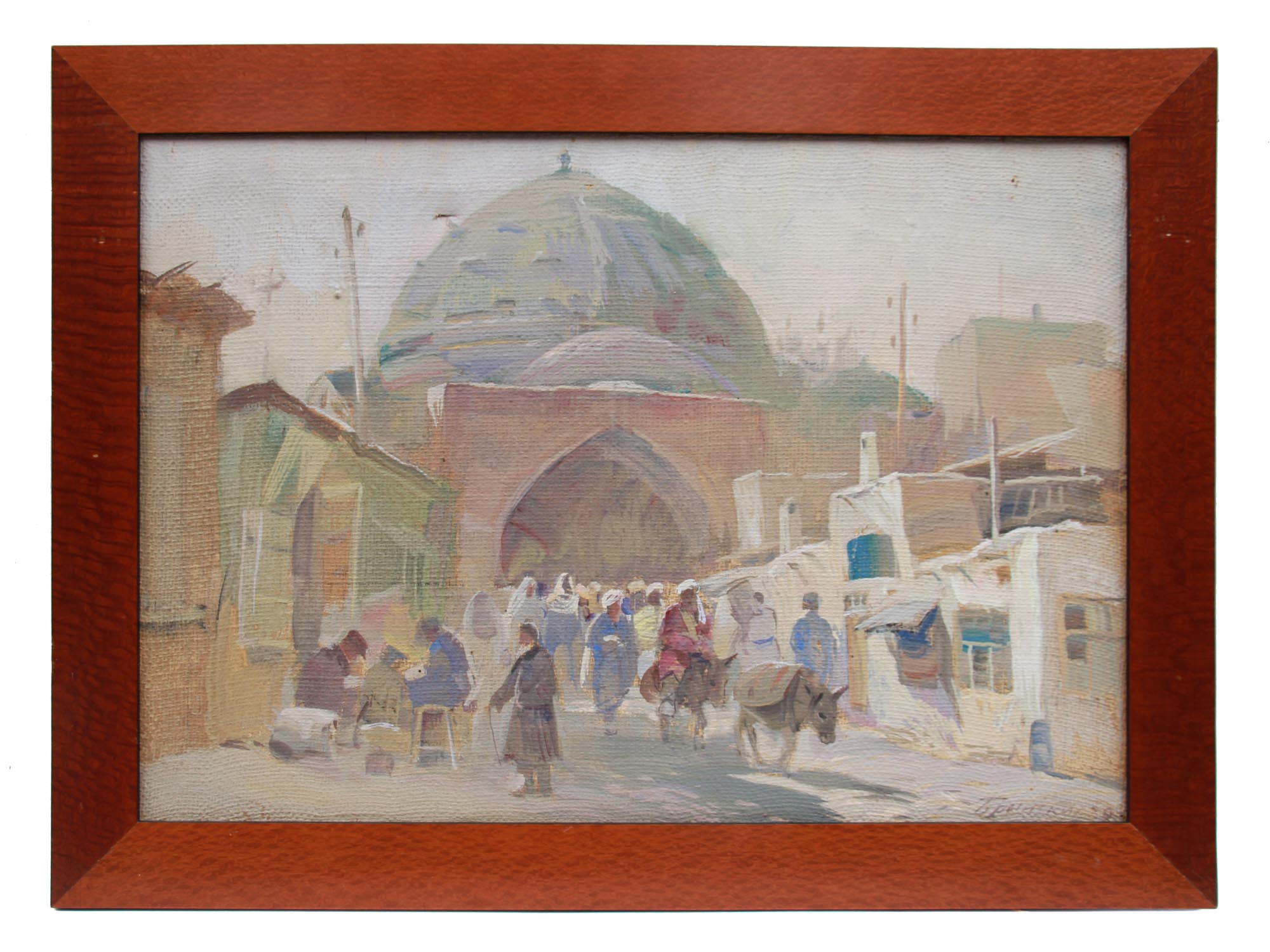 A RUSSIAN OIL PAINTING BUKHARA BY BORIS BRINSKIH PIC-0