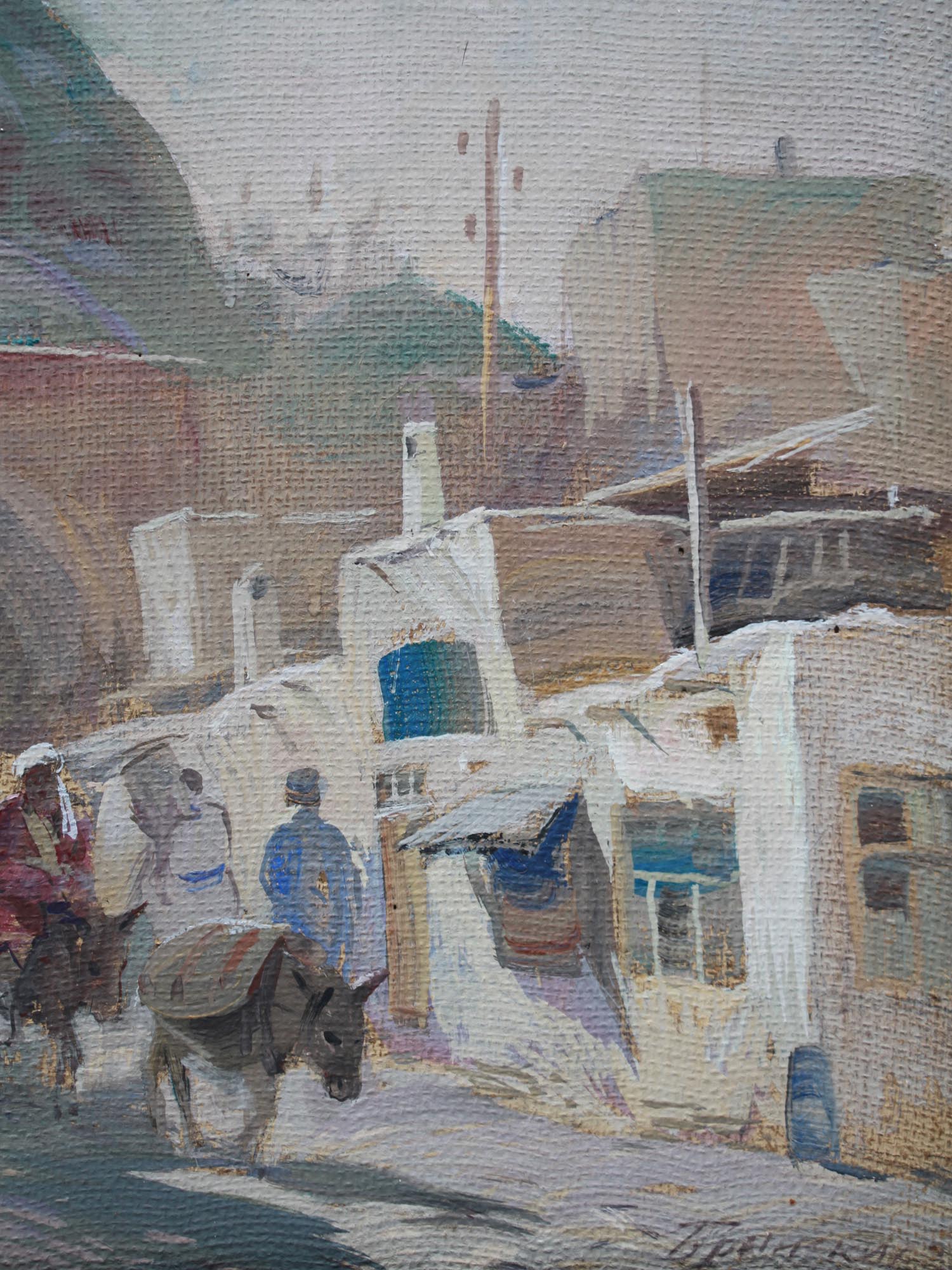 A RUSSIAN OIL PAINTING BUKHARA BY BORIS BRINSKIH PIC-3