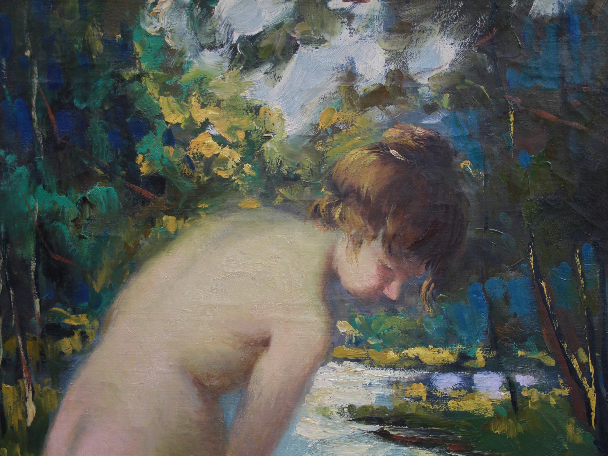 RUSSIAN OIL PAINTING NUDE WOMAN BY VITALY TIKHOV PIC-2