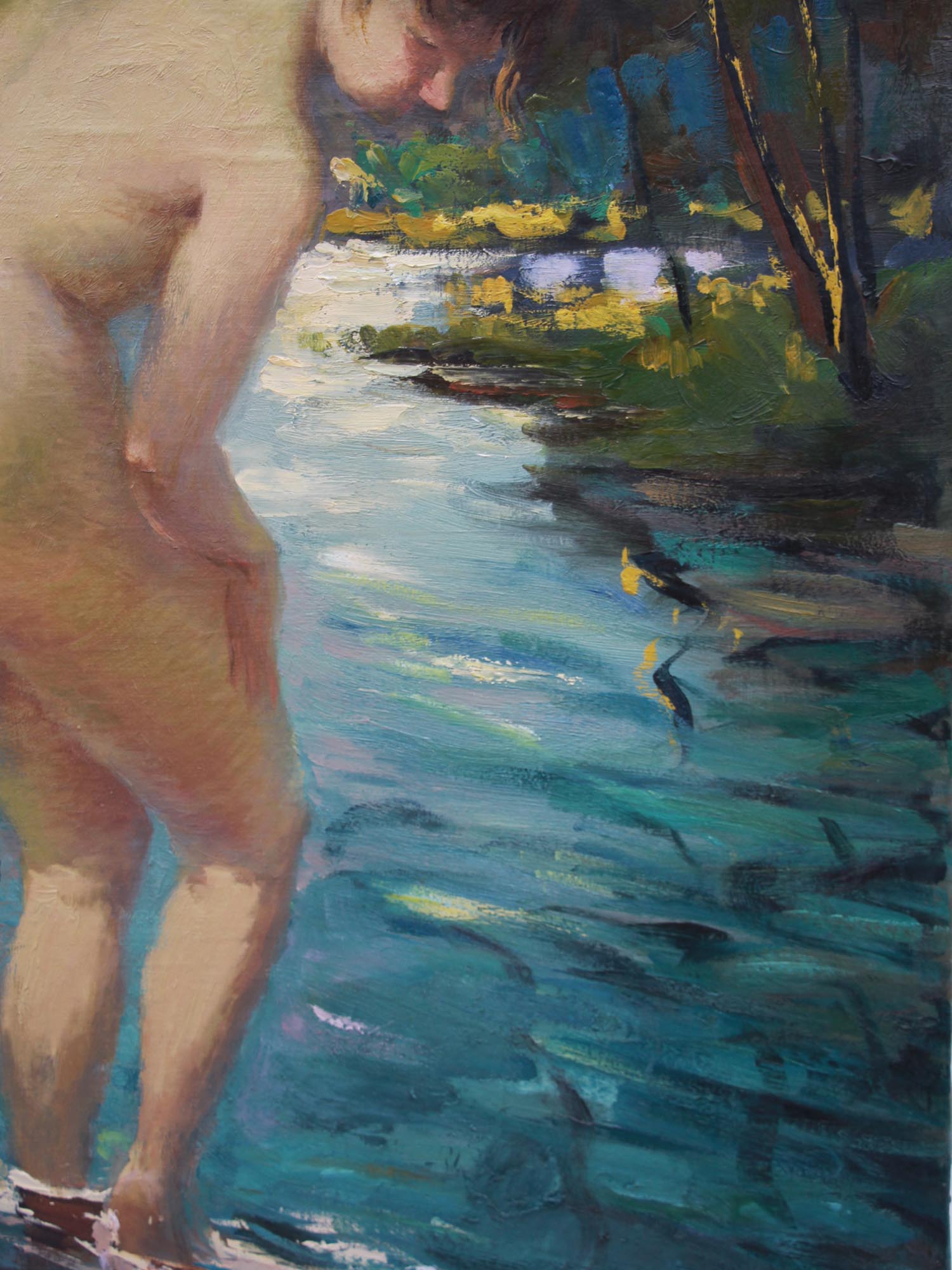 RUSSIAN OIL PAINTING NUDE WOMAN BY VITALY TIKHOV PIC-3