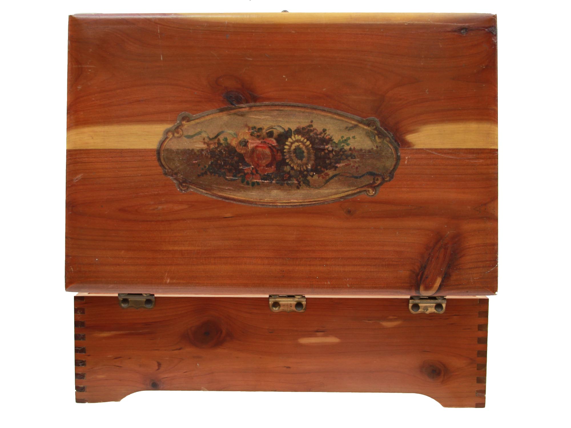 A VINTAGE MCGRAW WOOD CEDAR JEWELRY BOX PIC-4