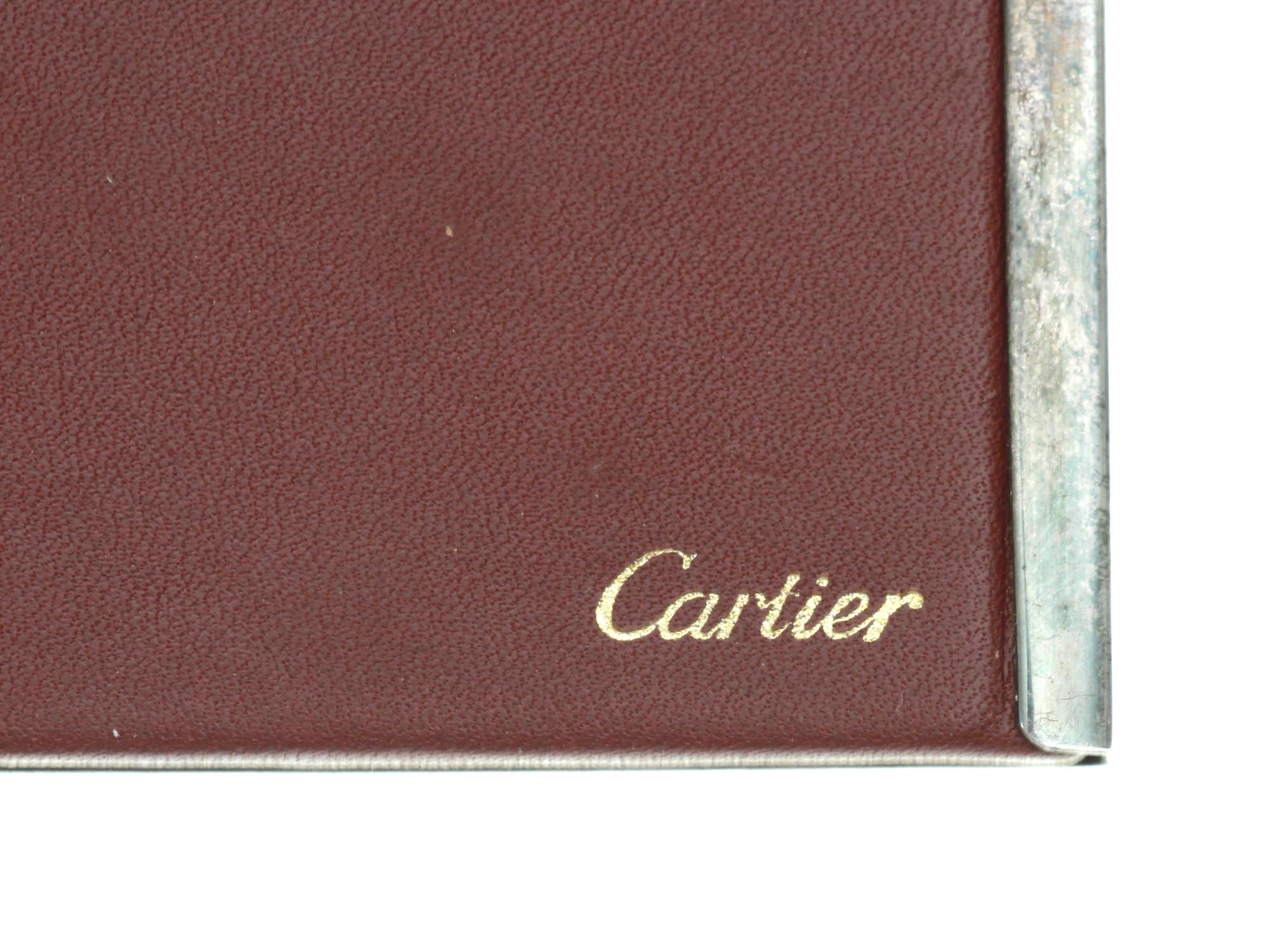 VINTAGE CARTIER SILVER PLATE FRAME W ORIGINAL BOX PIC-7