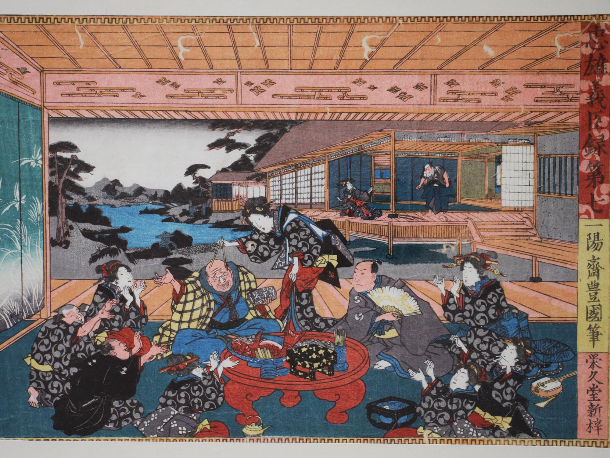 ANTIQUE JAPANESE WOODBLOCK BY UTAGAWA KUNISADA PIC-1