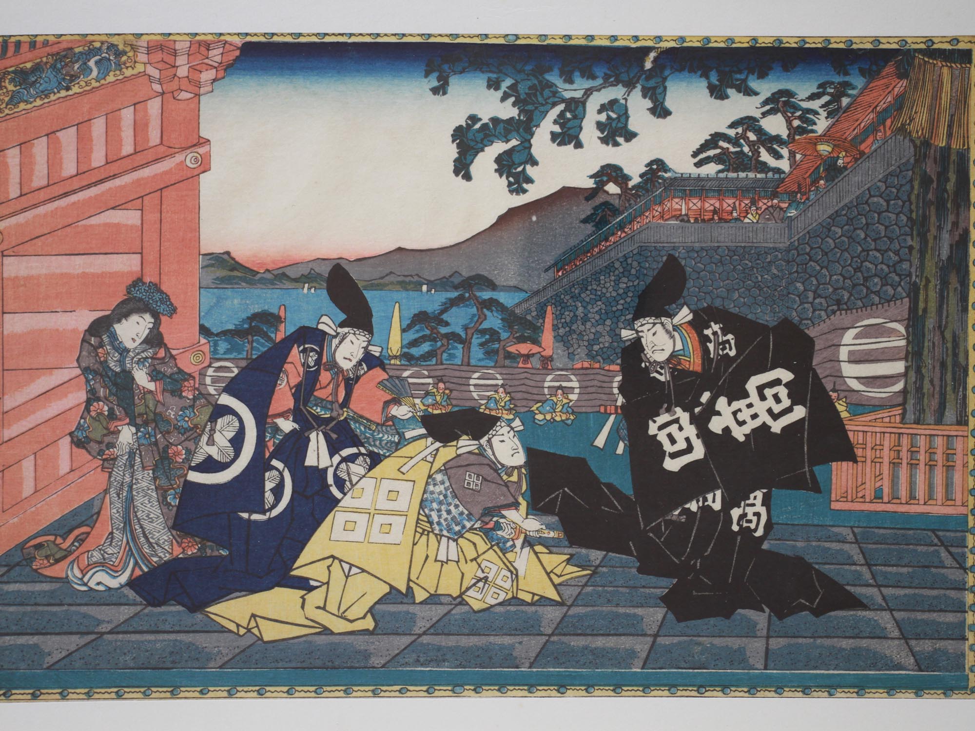 AN ANTIQUE JAPANESE WOODBLOCK PRINT BY KUNITERU PIC-1