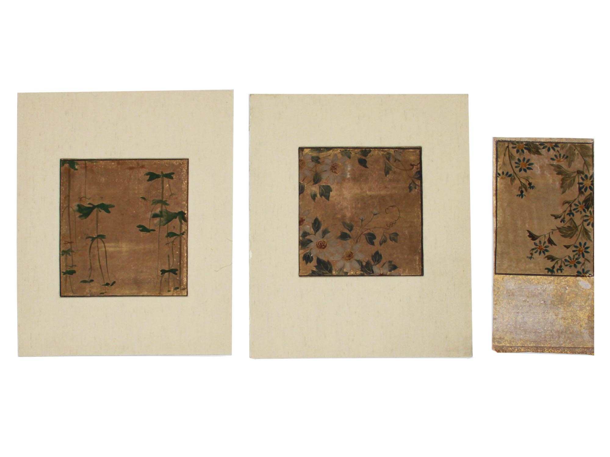 A LOT OF THREE ANTIQUE JAPANESE PAINTINGS PIC-0