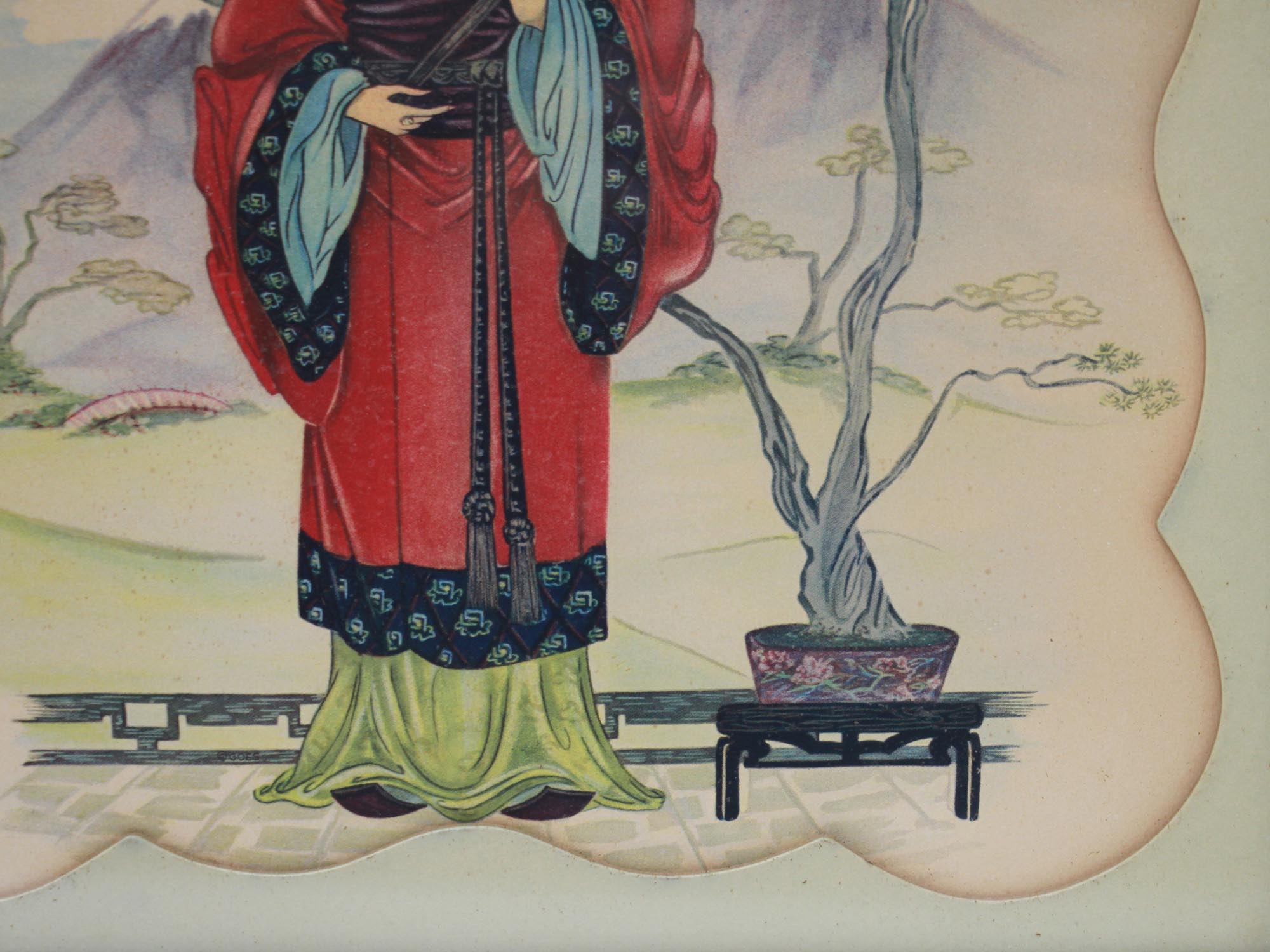 A PAIR OF VINTAGE ASIAN CHINESE PRINTS PIC-7