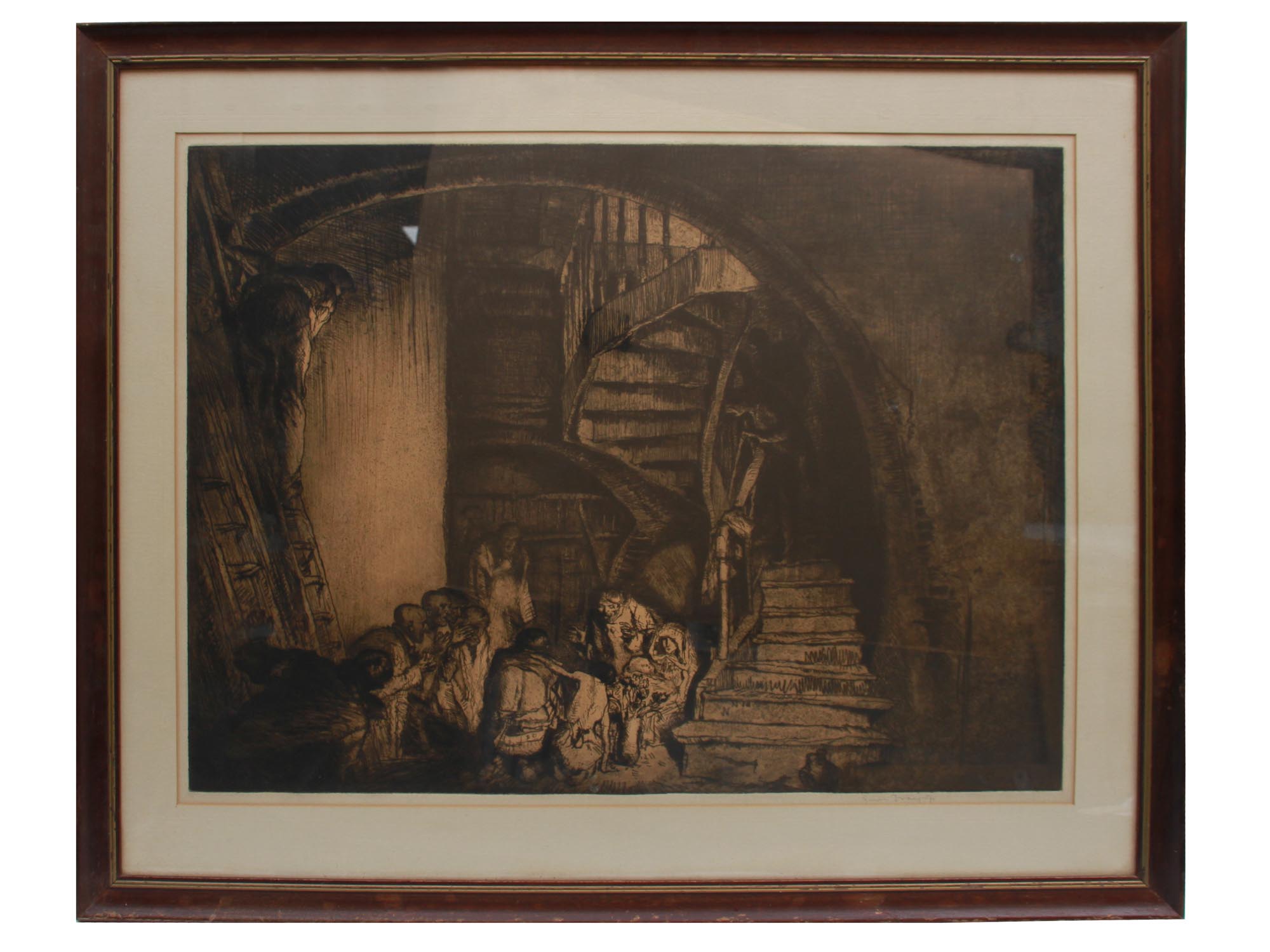 A BRITISH ETCHING NATIVITY BY FRANK BRANGWYN PIC-0