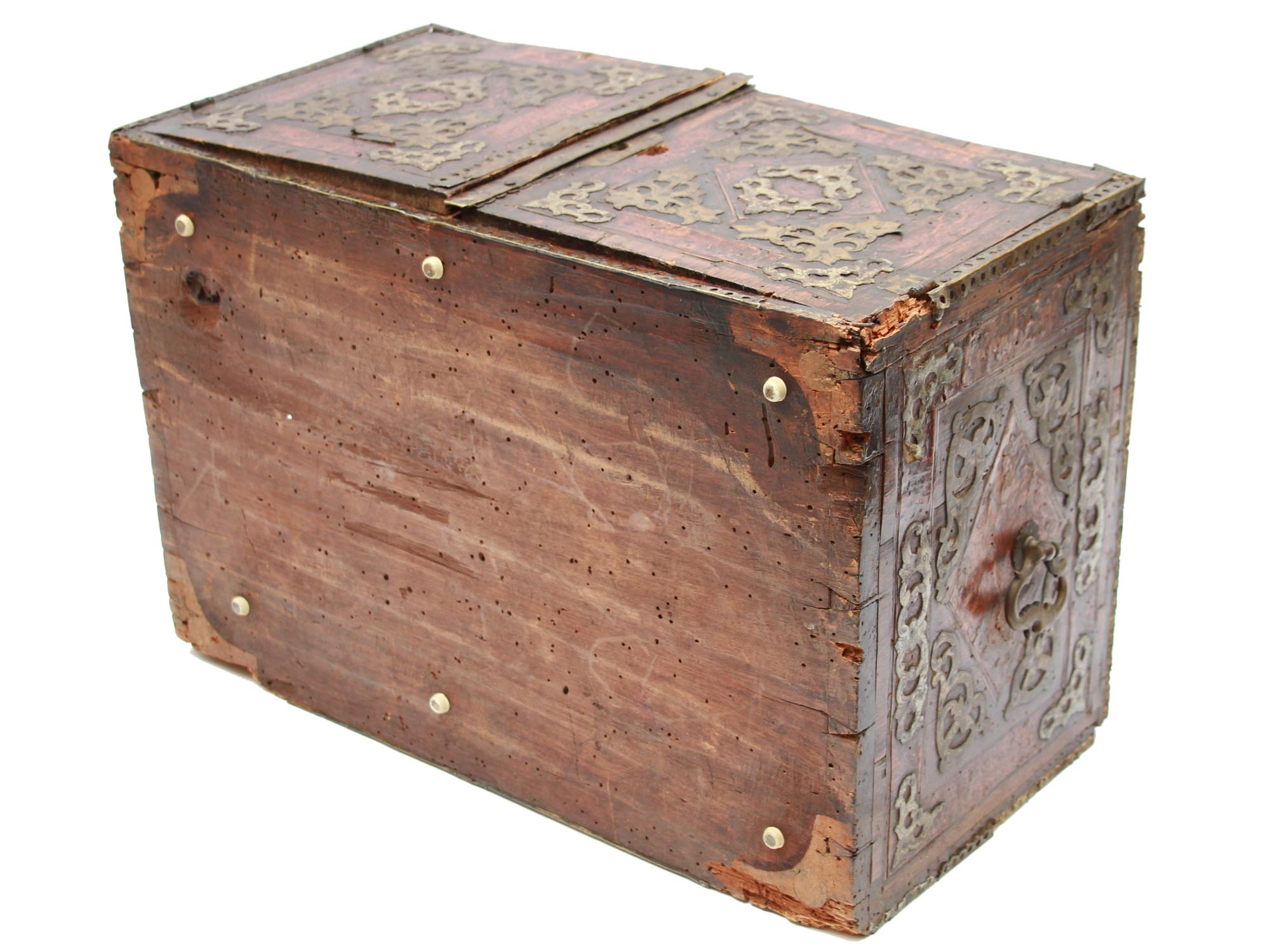 AN ANTIQUE COLONIAL SPANISH JEWELRY BOX 18TH C. PIC-4