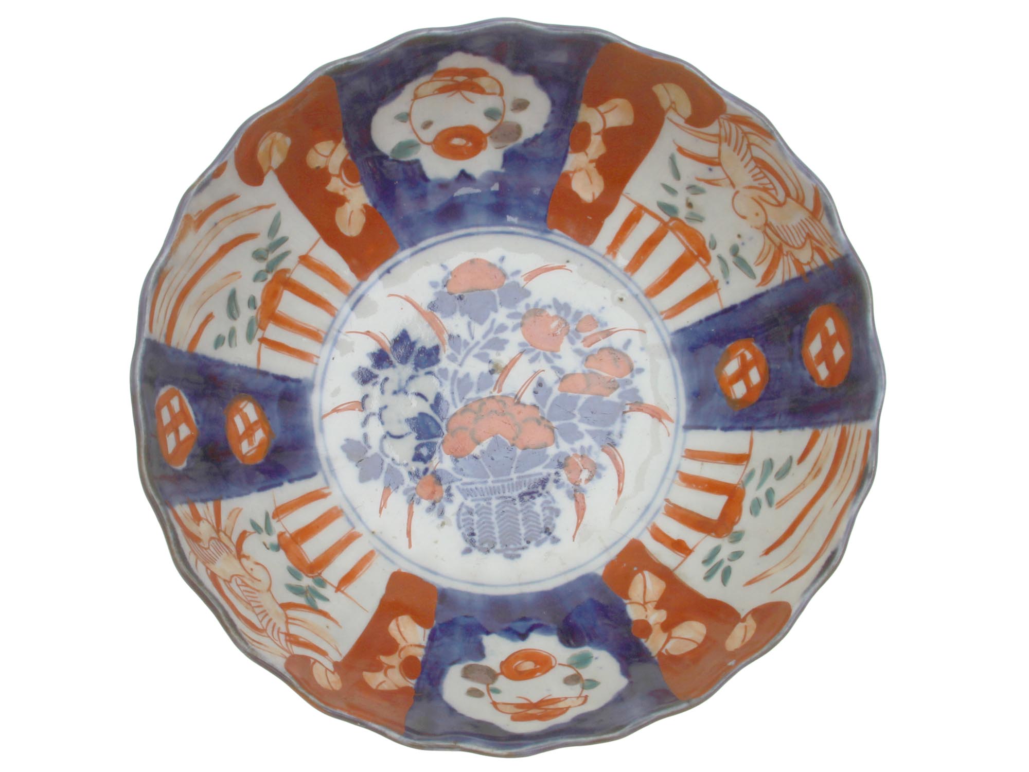 AN ANTIQUE JAPANESE IMARI PORCELAIN BOWL PIC-1